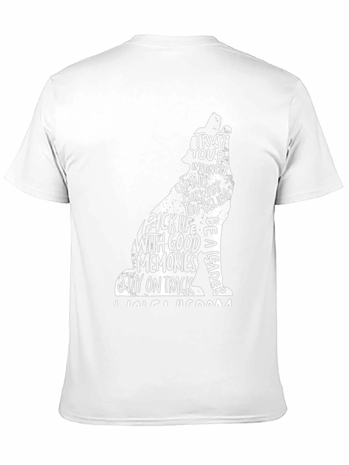 Wolf Silhouette T-Shirt - Trust Your Instincts Design