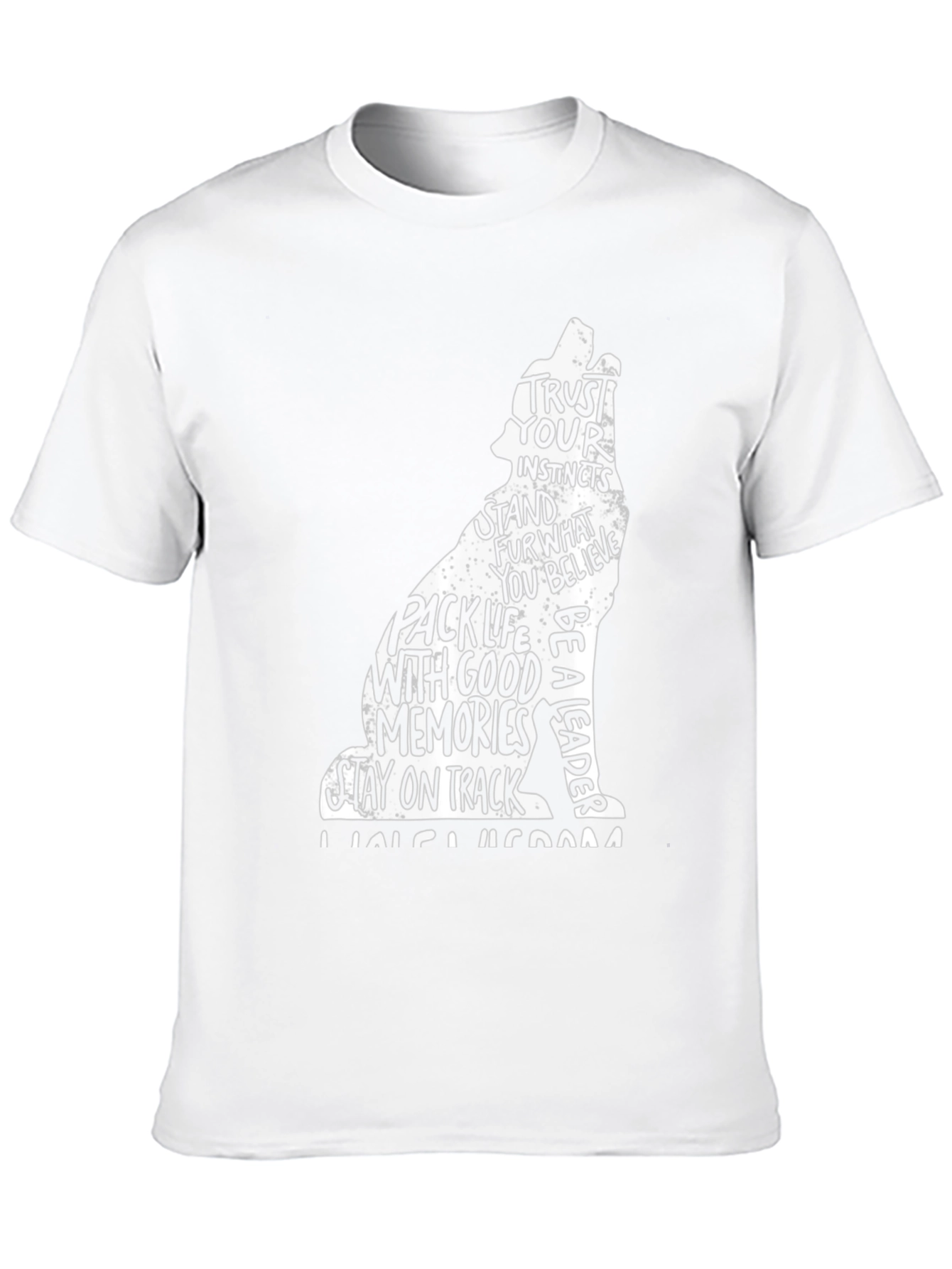 Wolf Silhouette T-Shirt - Trust Your Instincts Design