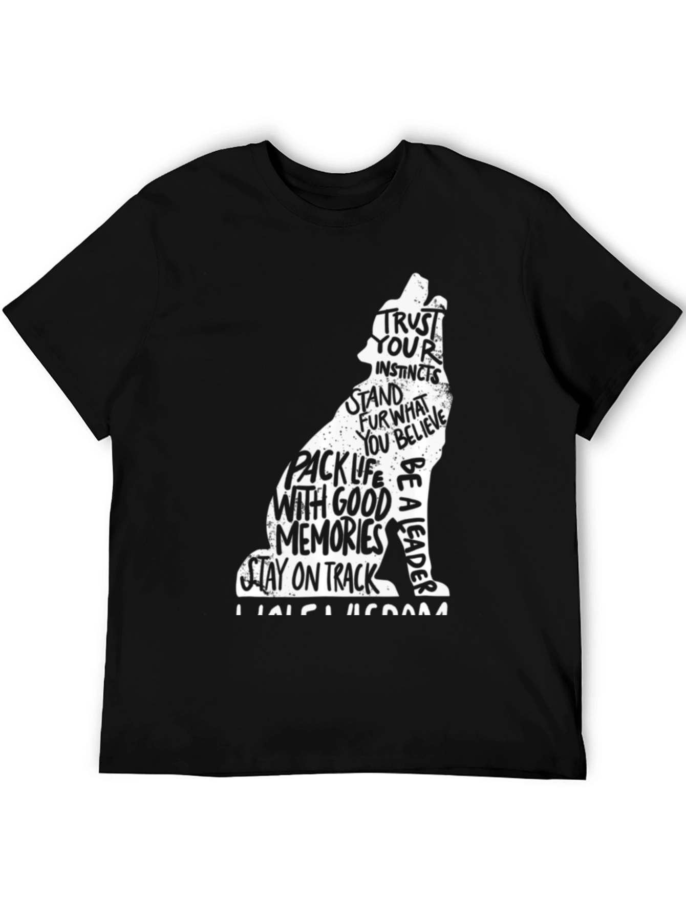 Wolf Silhouette T-Shirt - Trust Your Instincts Design