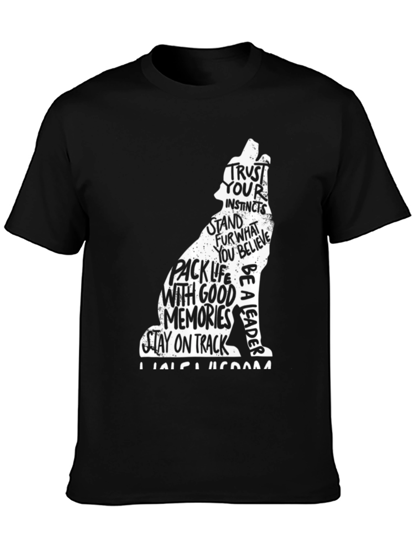 Wolf Silhouette T-Shirt - Trust Your Instincts Design