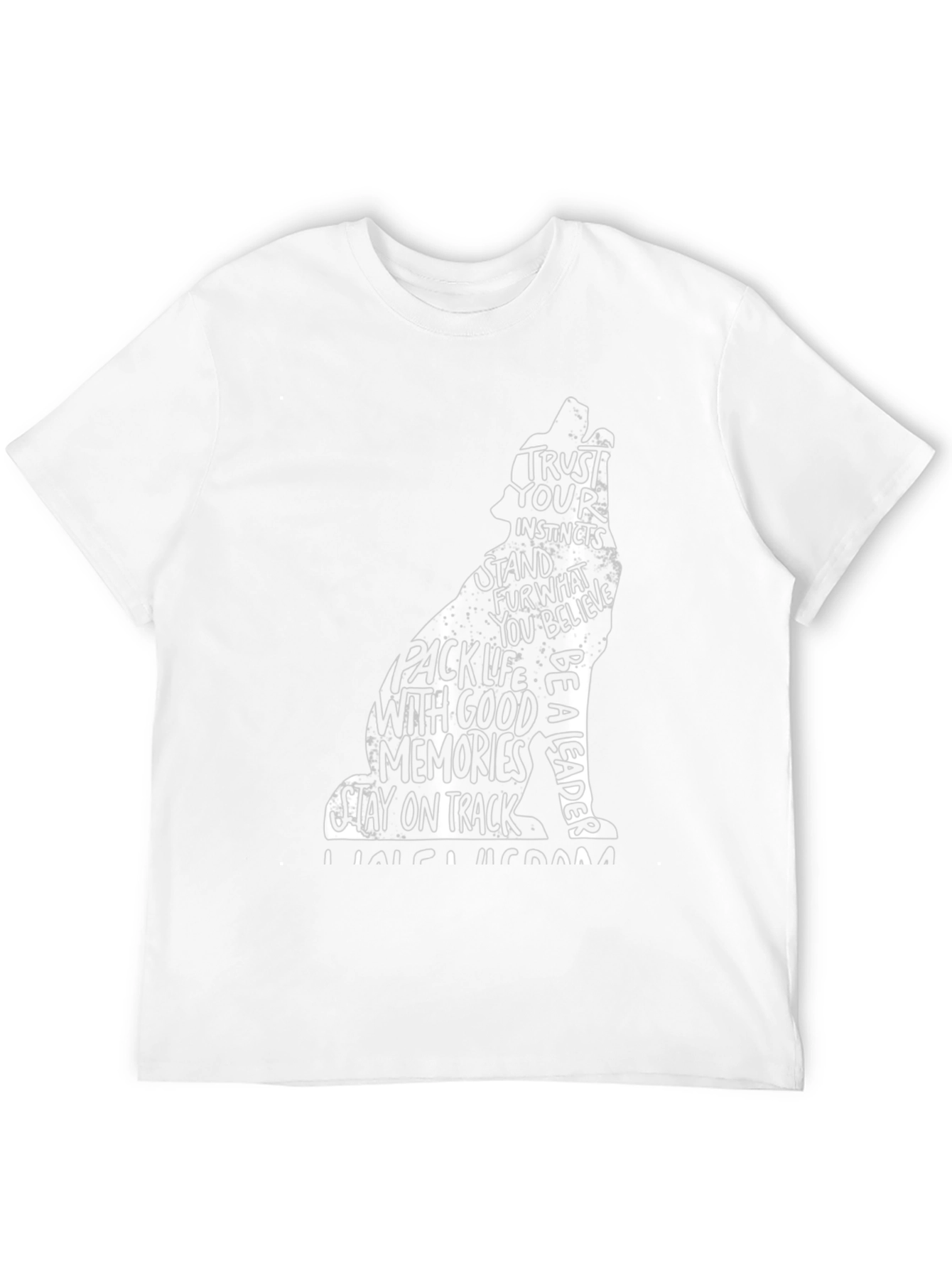 Wolf Silhouette T-Shirt - Trust Your Instincts Design