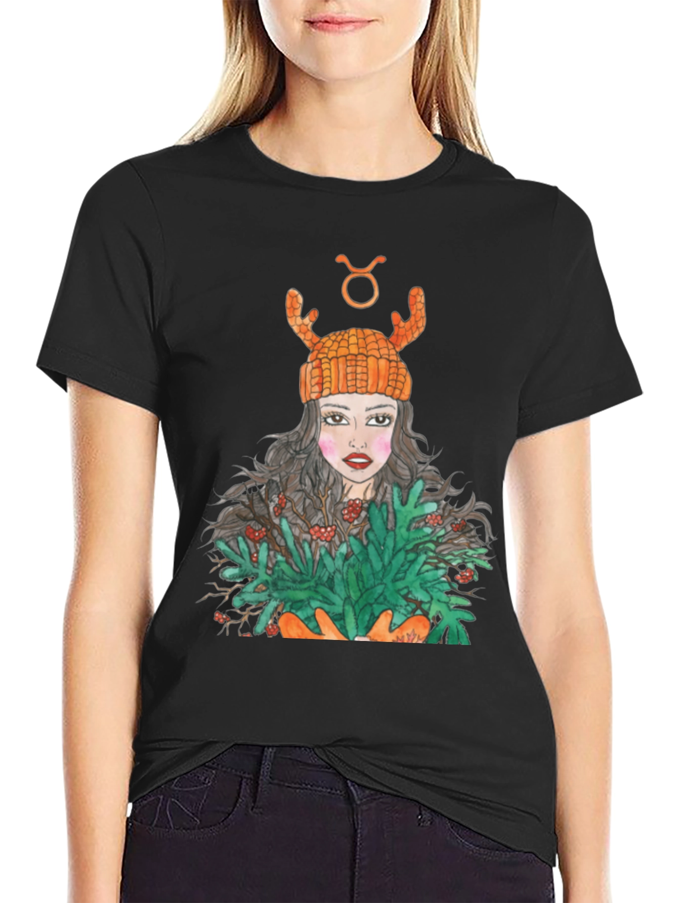 Taurus Zodiac Girl Graphic Tee