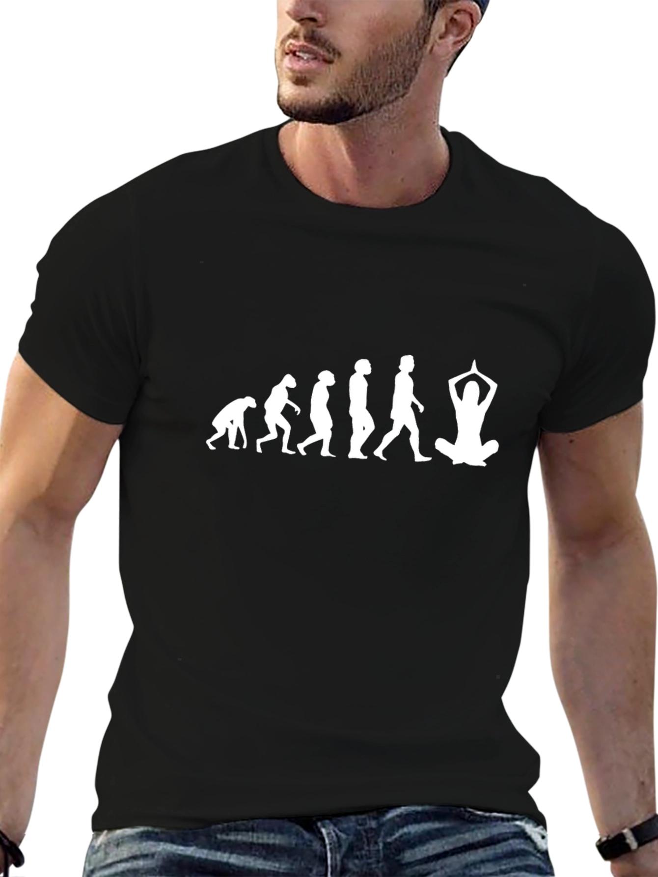 Evolution Yoga T-Shirt - Funny Graphic Tee