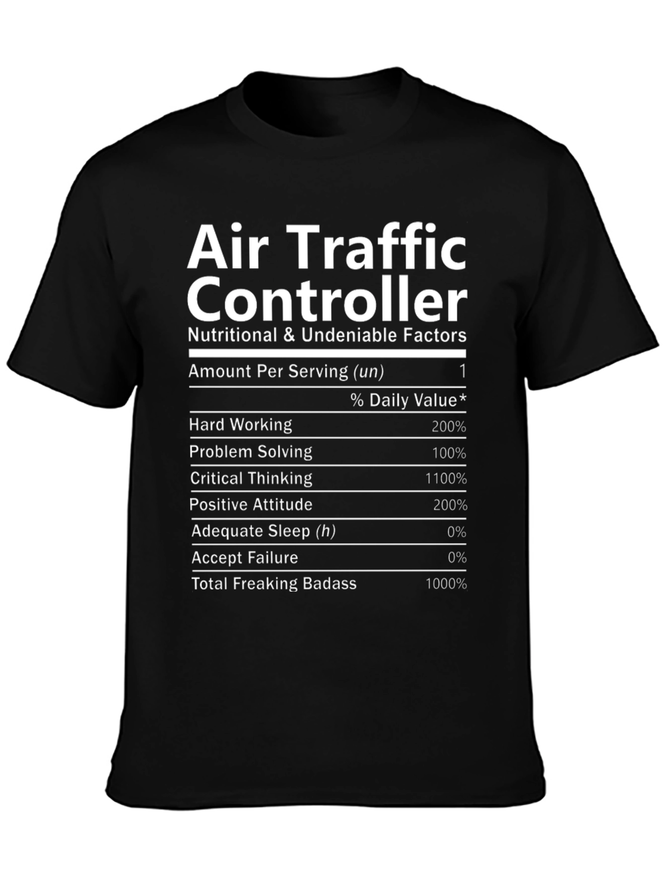 Air Traffic Controller Nutrition Facts T-Shirt