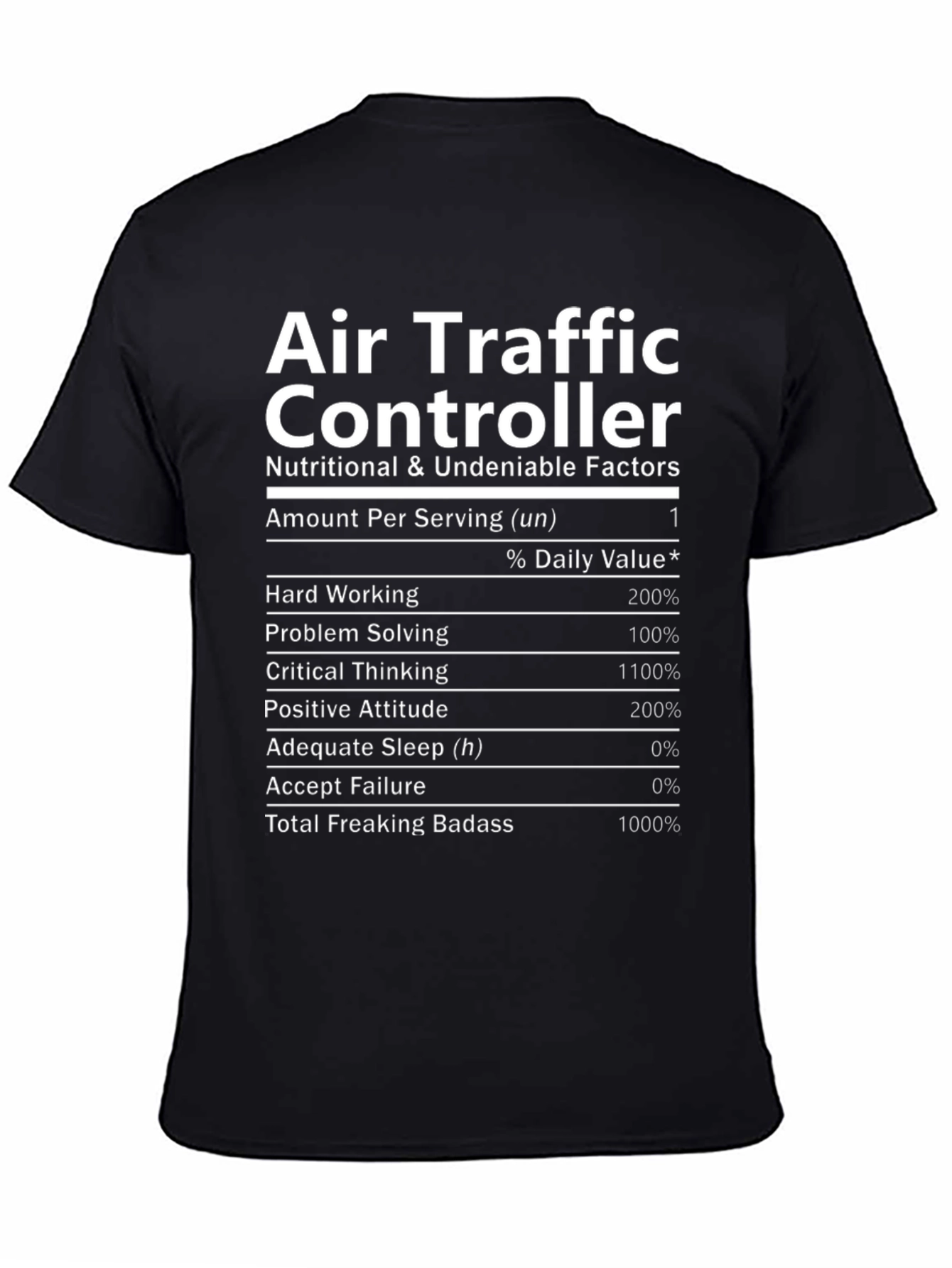Air Traffic Controller Nutrition Facts T-Shirt