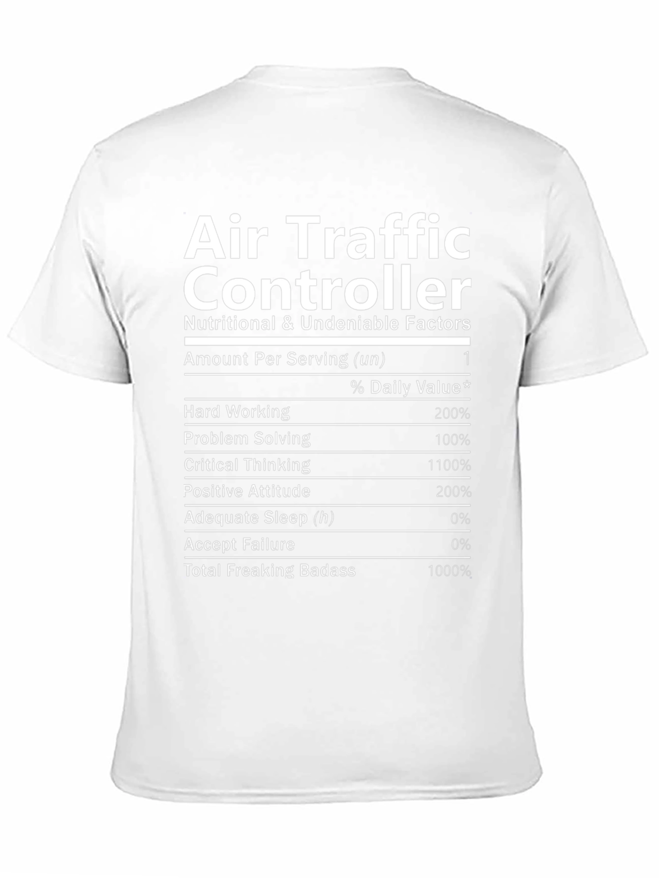 Air Traffic Controller Nutrition Facts T-Shirt