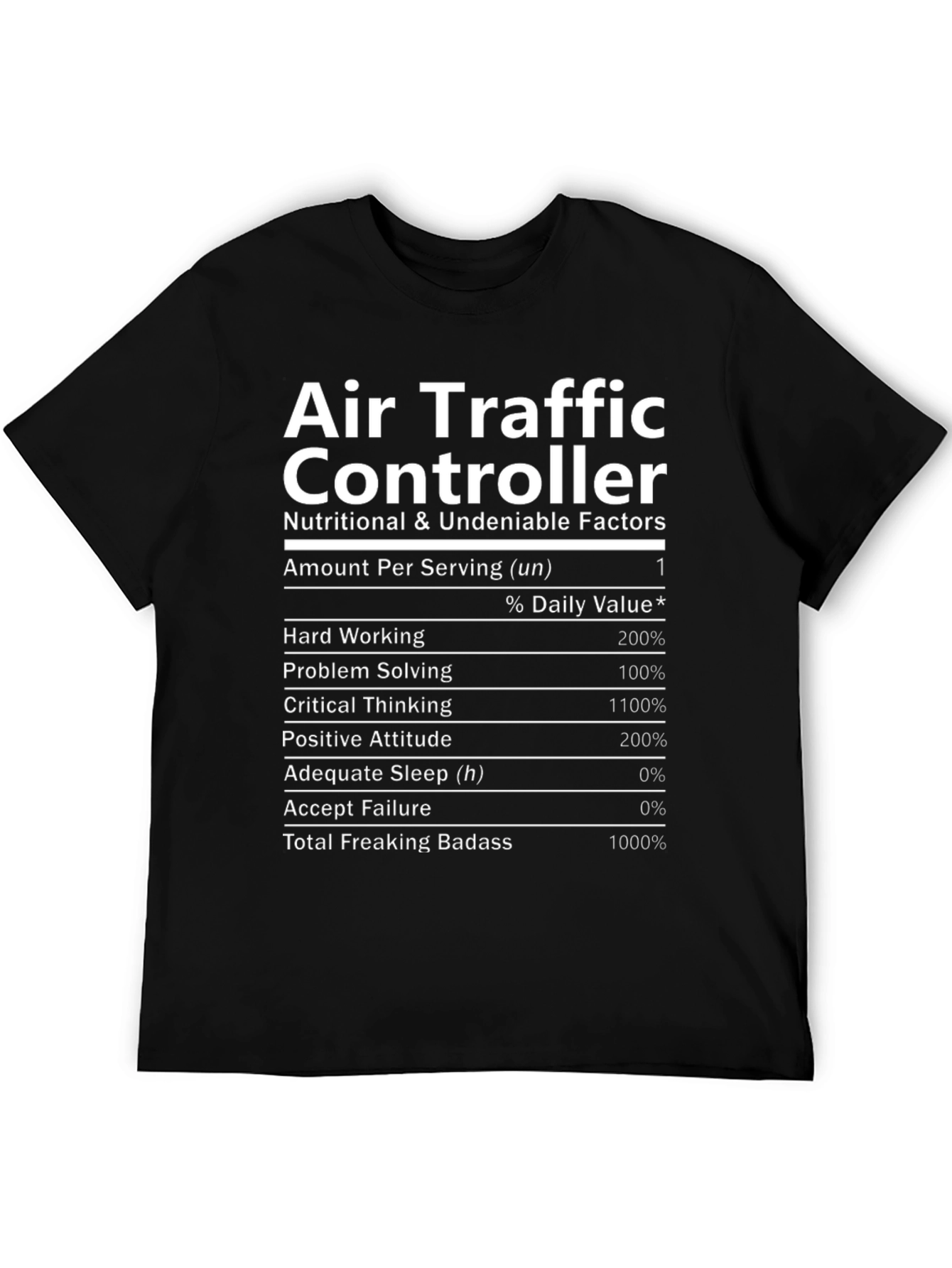 Air Traffic Controller Nutrition Facts T-Shirt