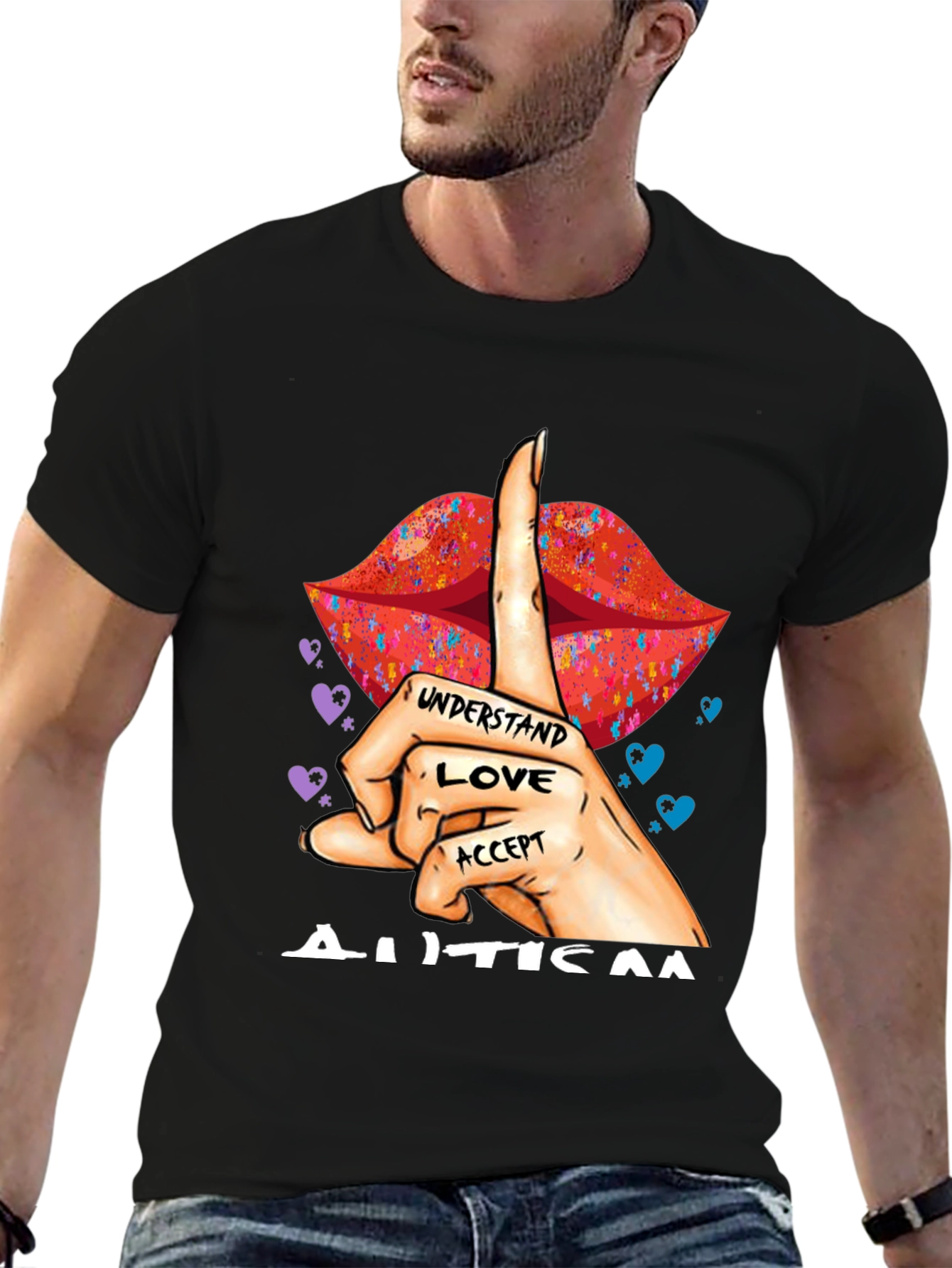 Autism Awareness Understand Love Accept Graphic Tee