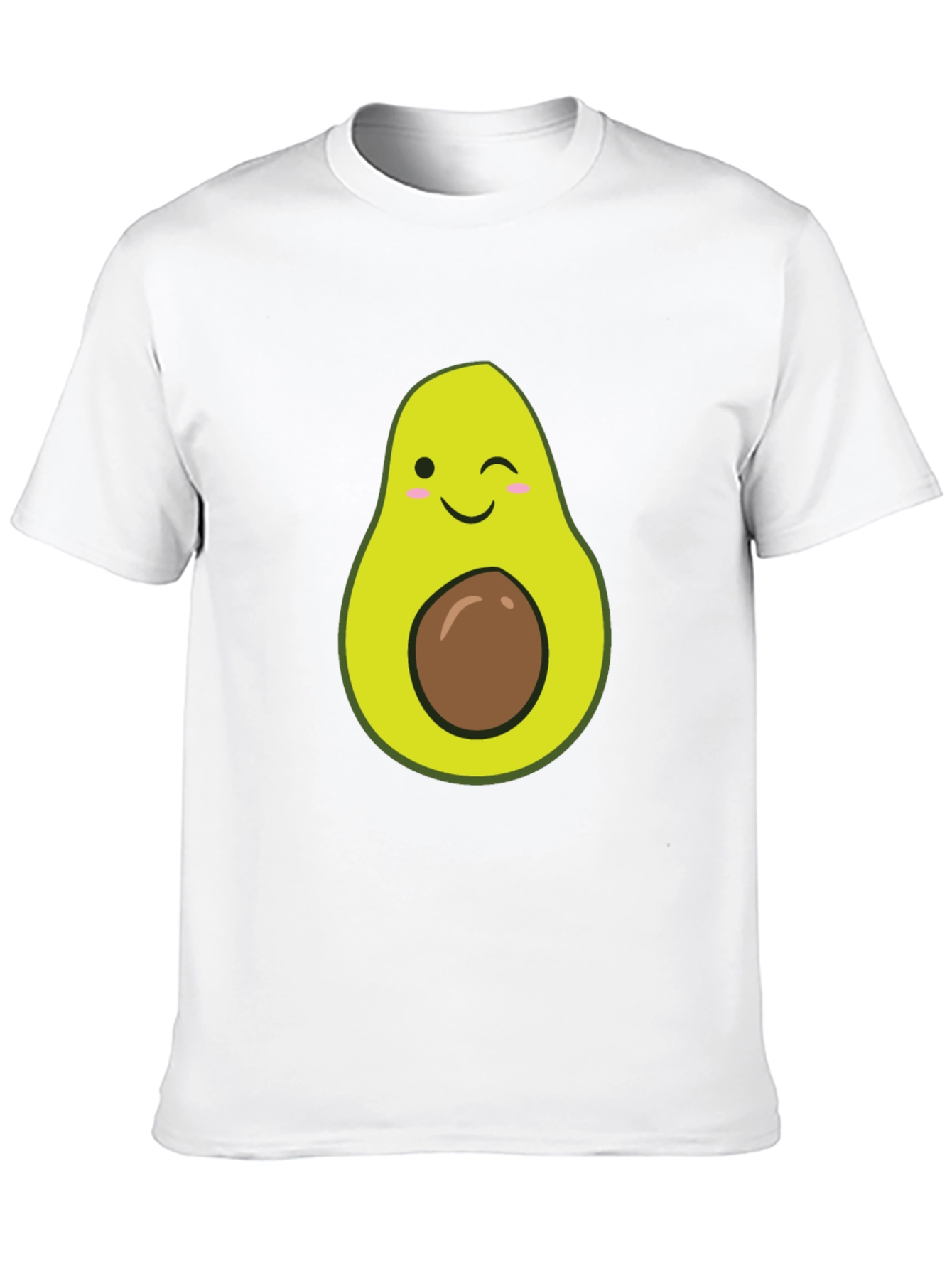 Winking Avocado Graphic Tee - Black Casual T-Shirt