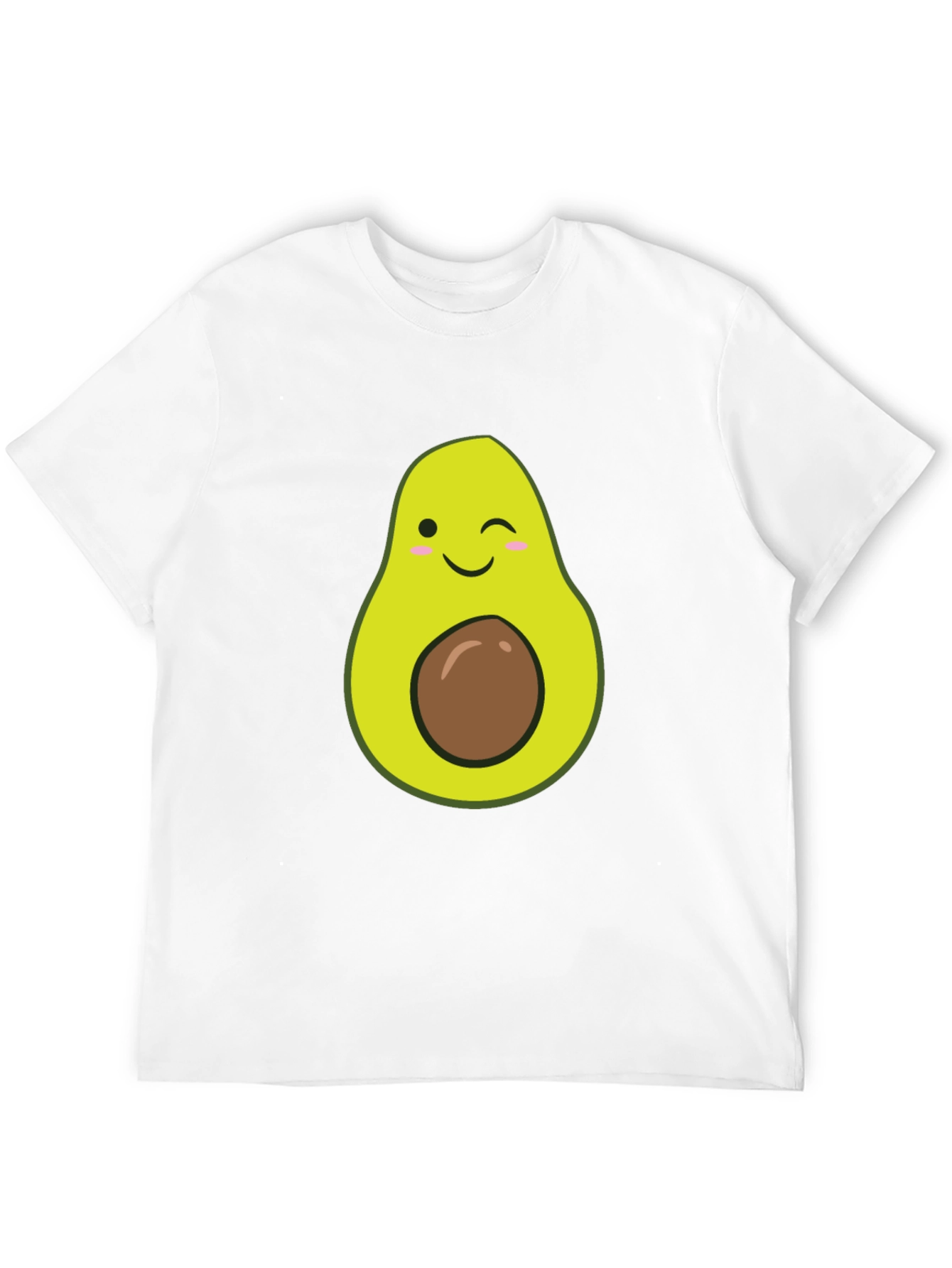 Winking Avocado Graphic Tee - Black Casual T-Shirt