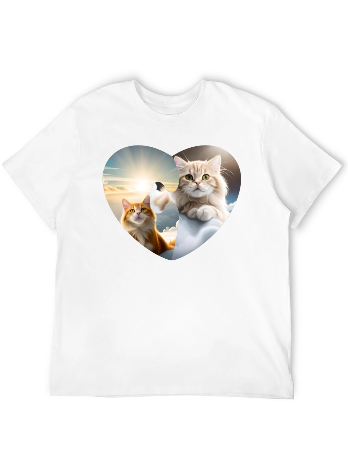 Cats in Heart Sky T-Shirt