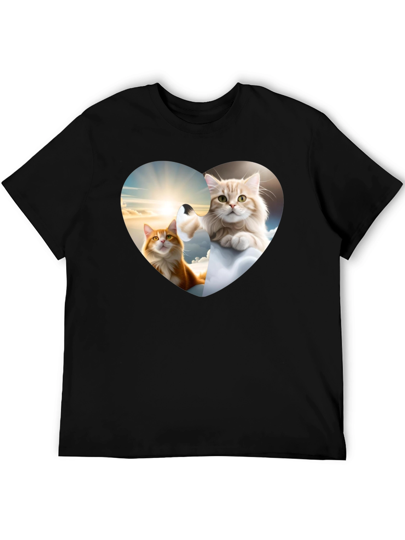 Cats in Heart Sky T-Shirt
