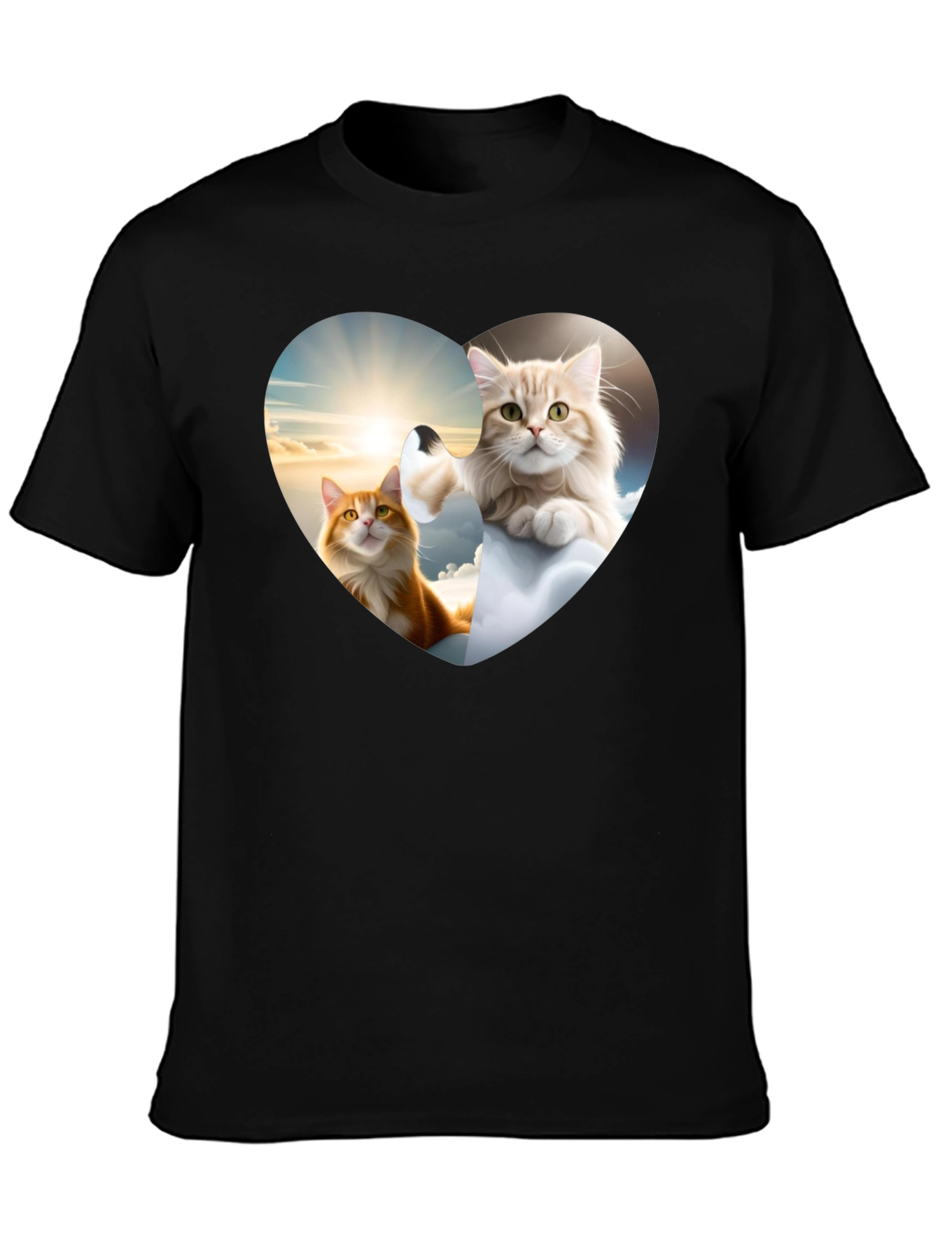 Cats in Heart Sky T-Shirt