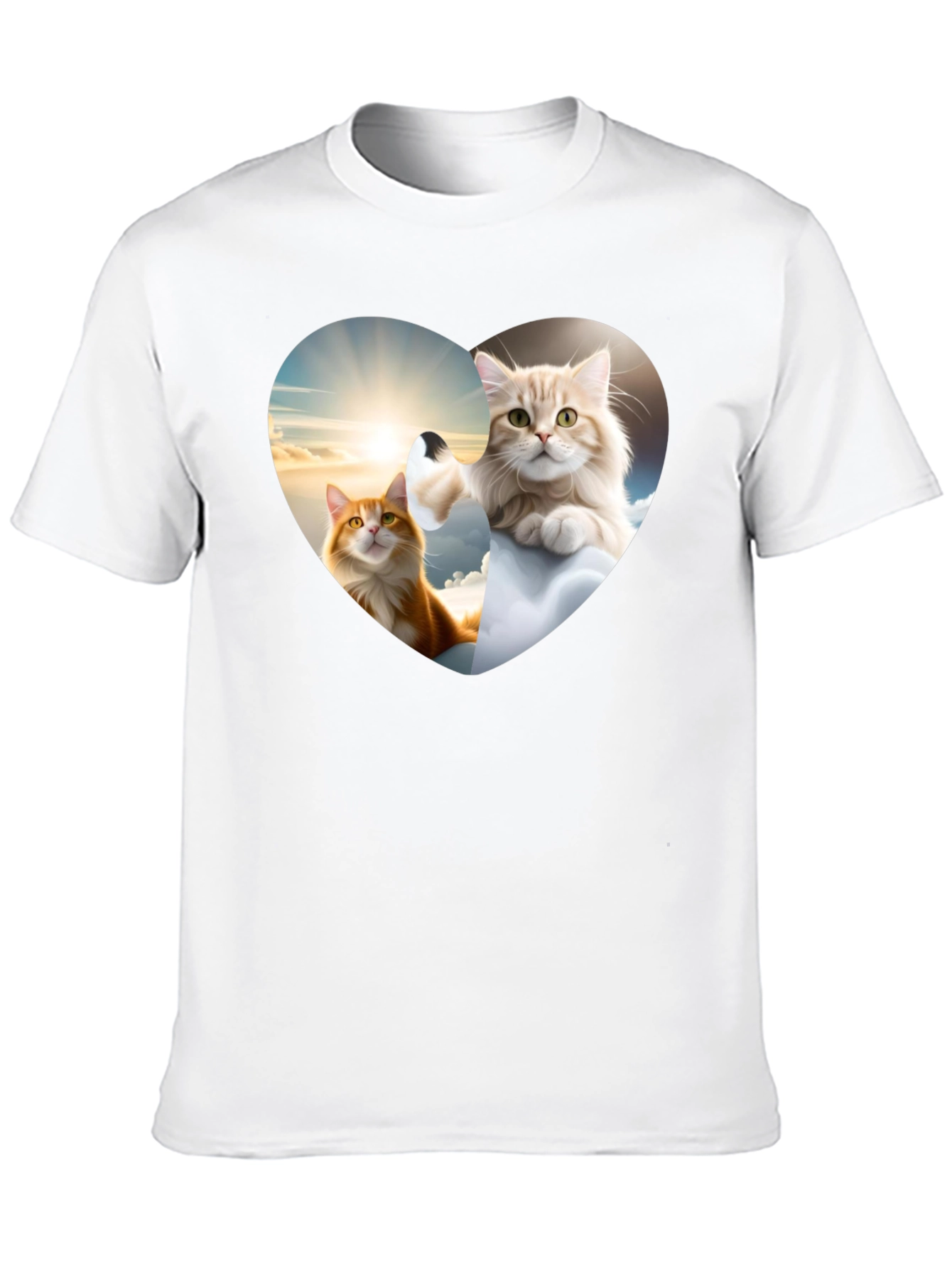 Cats in Heart Sky T-Shirt