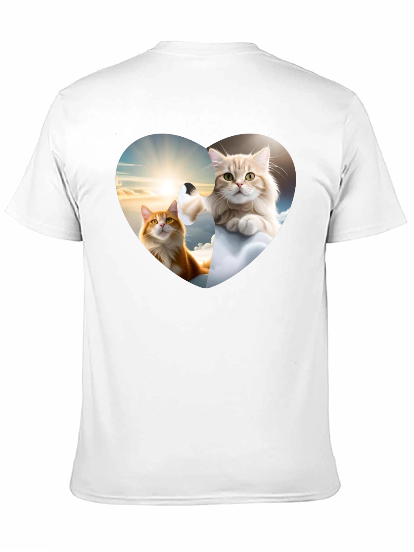 Cats in Heart Sky T-Shirt