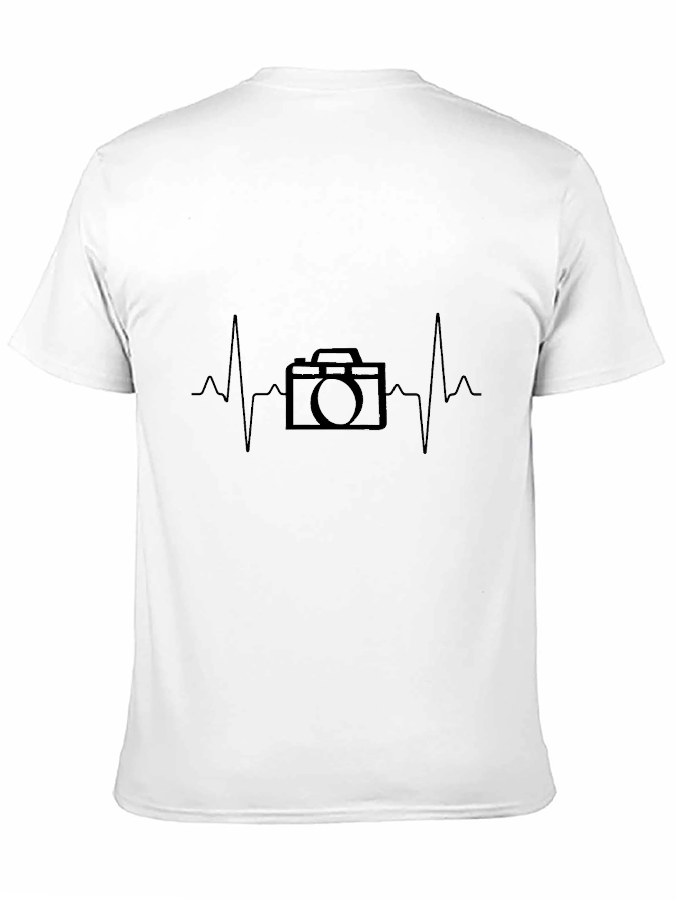 Photographer Heartbeat T-Shirt - Black Cotton Tee