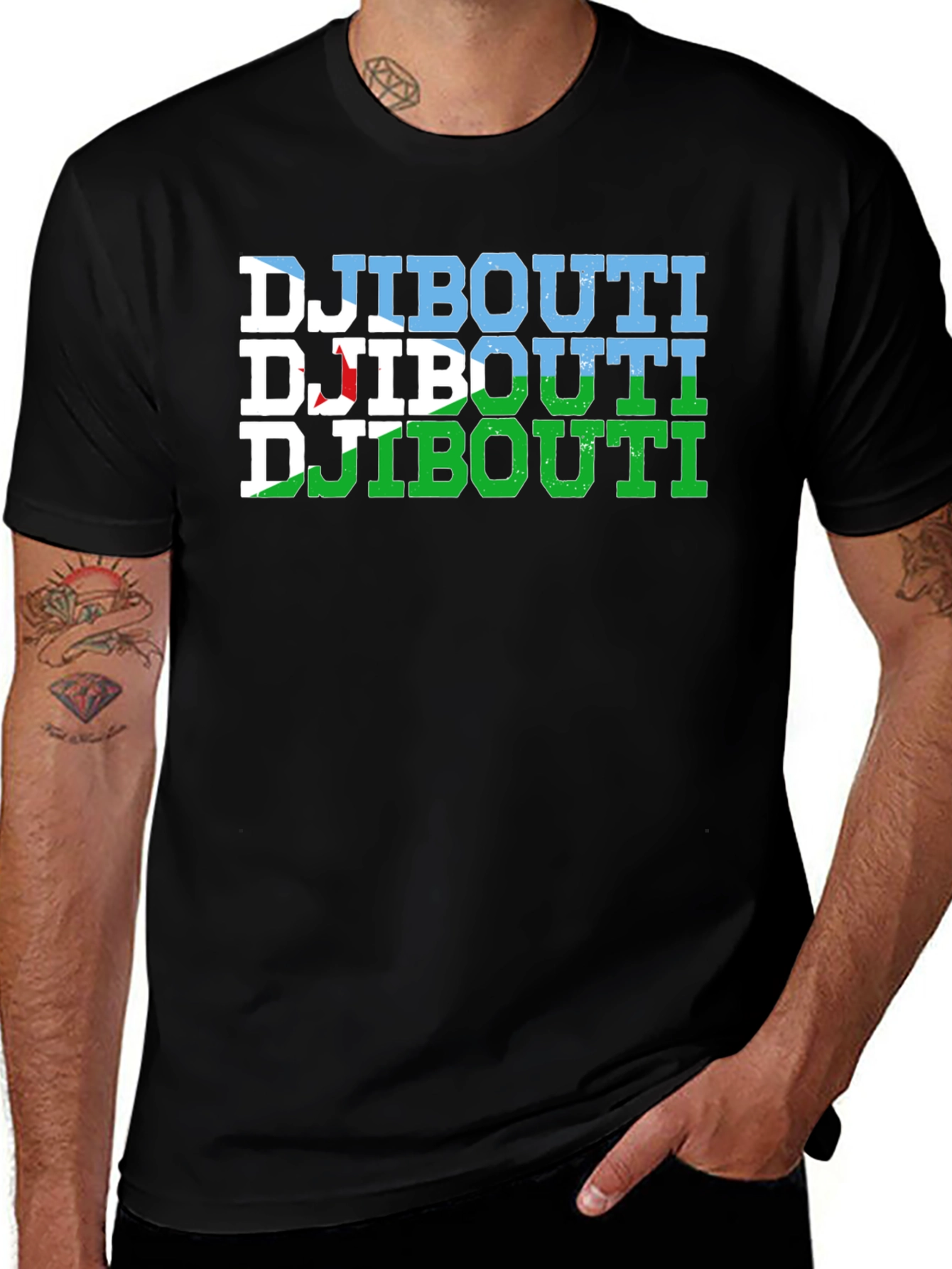 Djibouti Flag Graphic T-Shirt