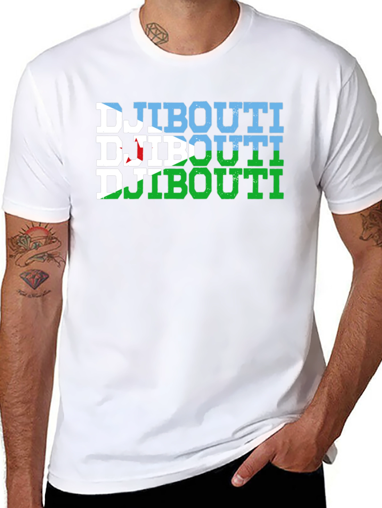 Djibouti Flag Graphic T-Shirt