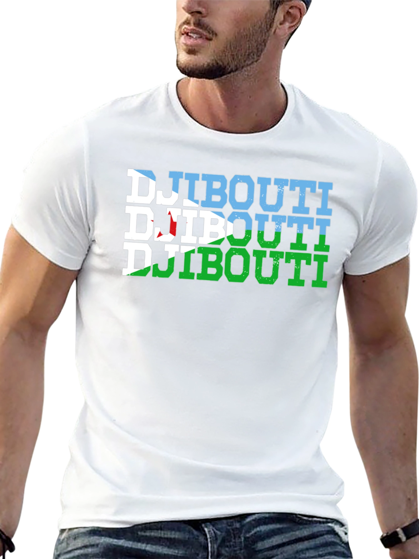 Djibouti Flag Graphic T-Shirt