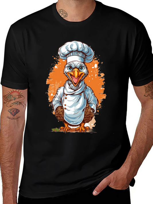 Chef Chicken Graphic Tee - Culinary Bird T-Shirt