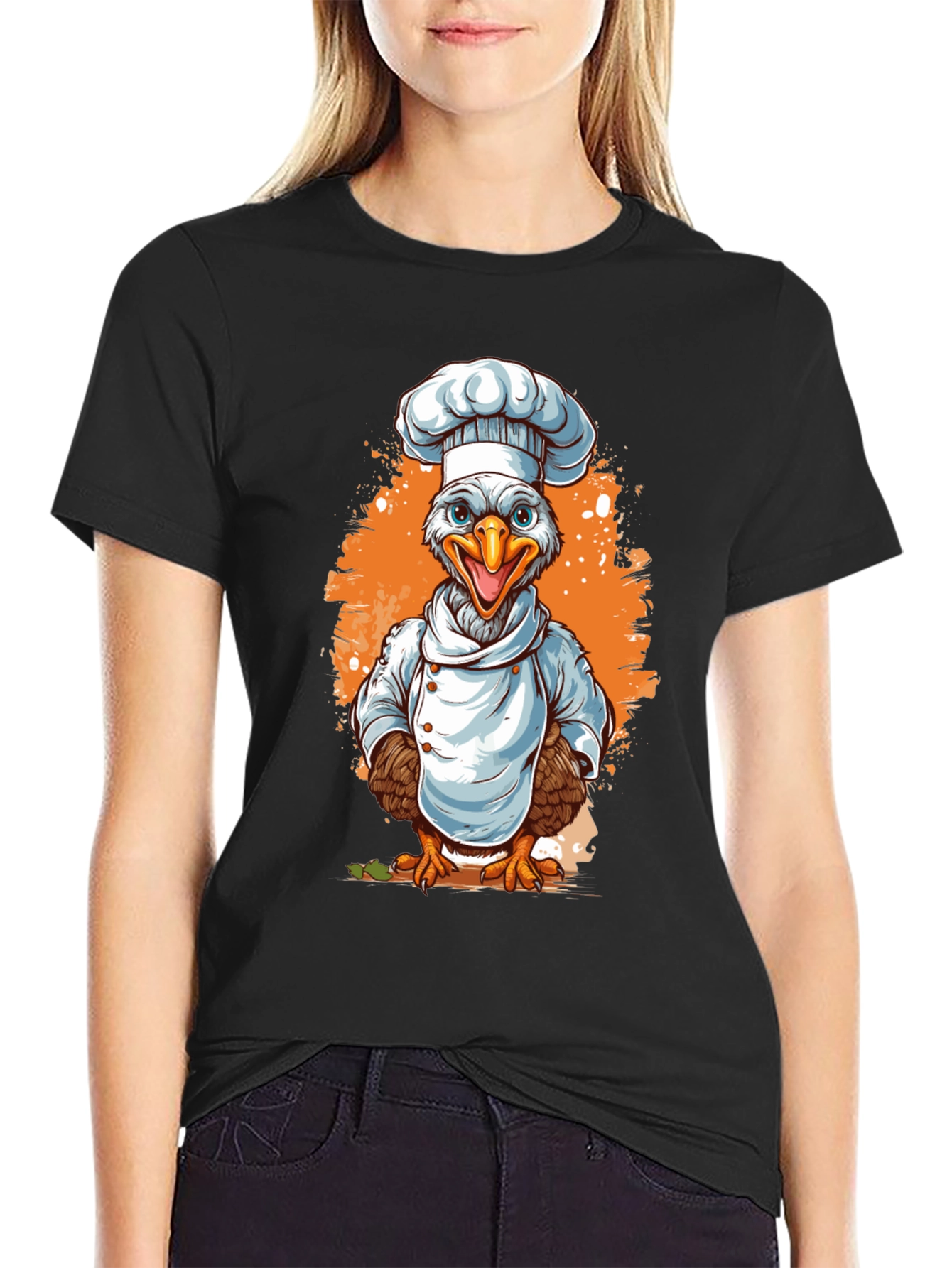 Chef Chicken Graphic Tee - Culinary Bird T-Shirt