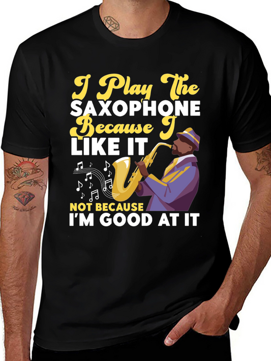 Saxophone Player Graphic Tee - Music Lovers T-Shirt