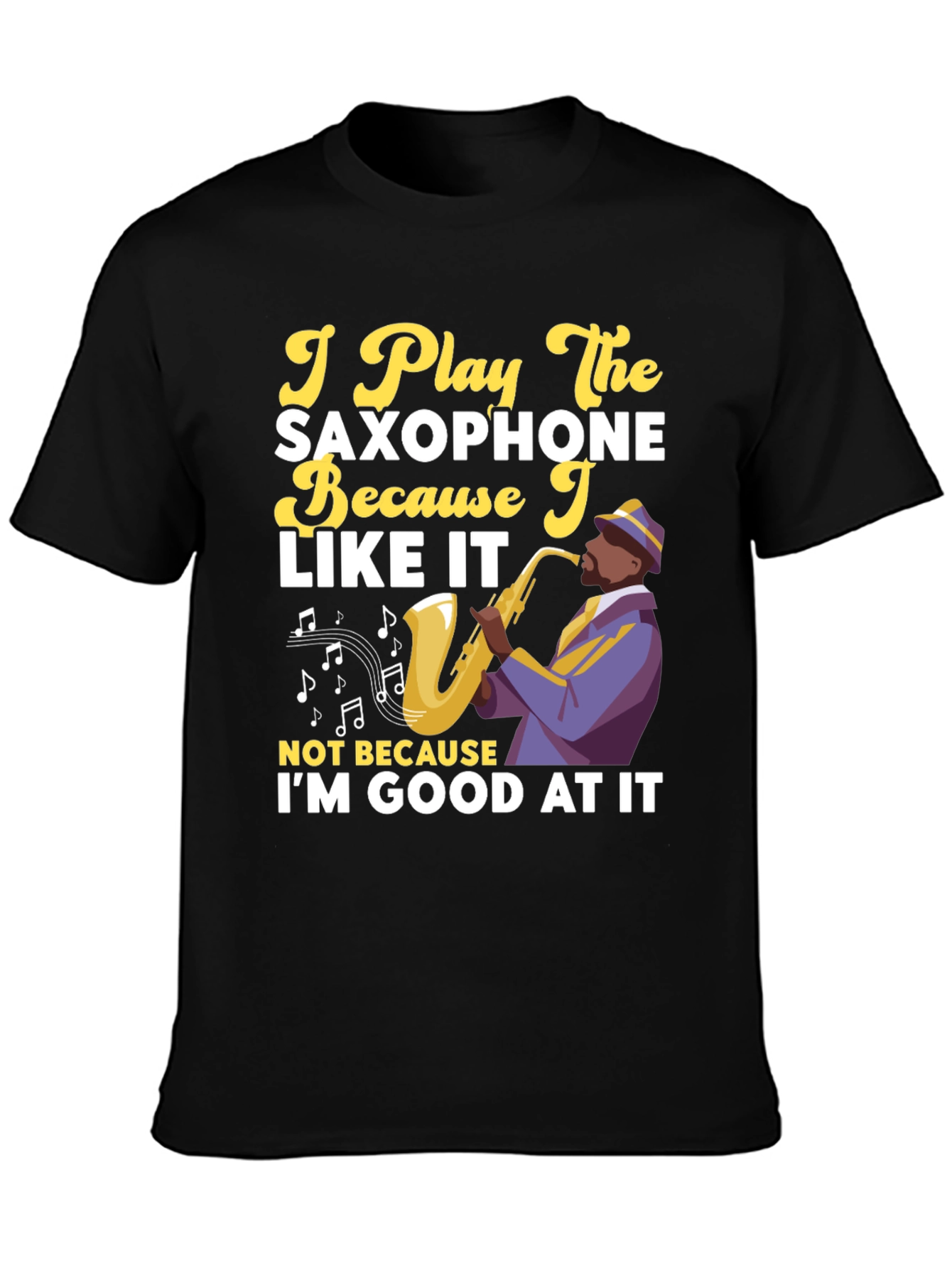 Saxophone Player Graphic Tee - Music Lovers T-Shirt