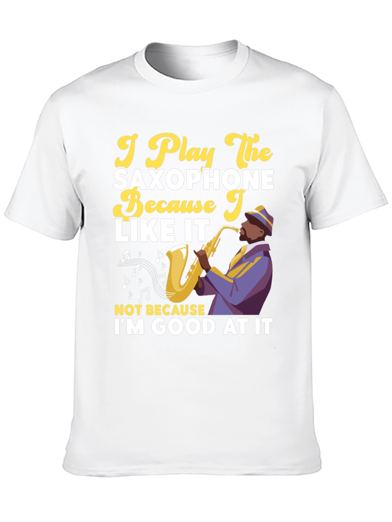Saxophone Player Graphic Tee - Music Lovers T-Shirt