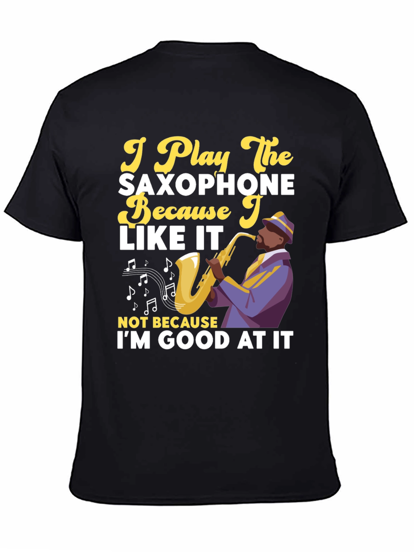 Saxophone Player Graphic Tee - Music Lovers T-Shirt