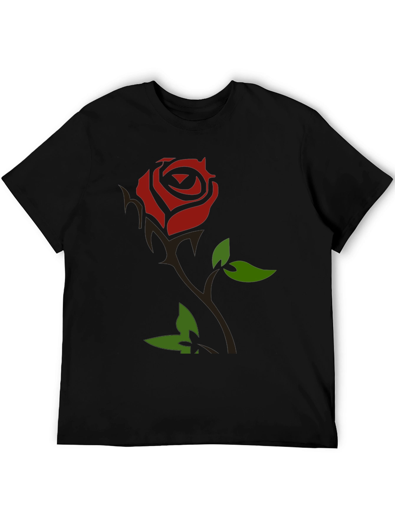 Rose Graphic Black T-Shirt