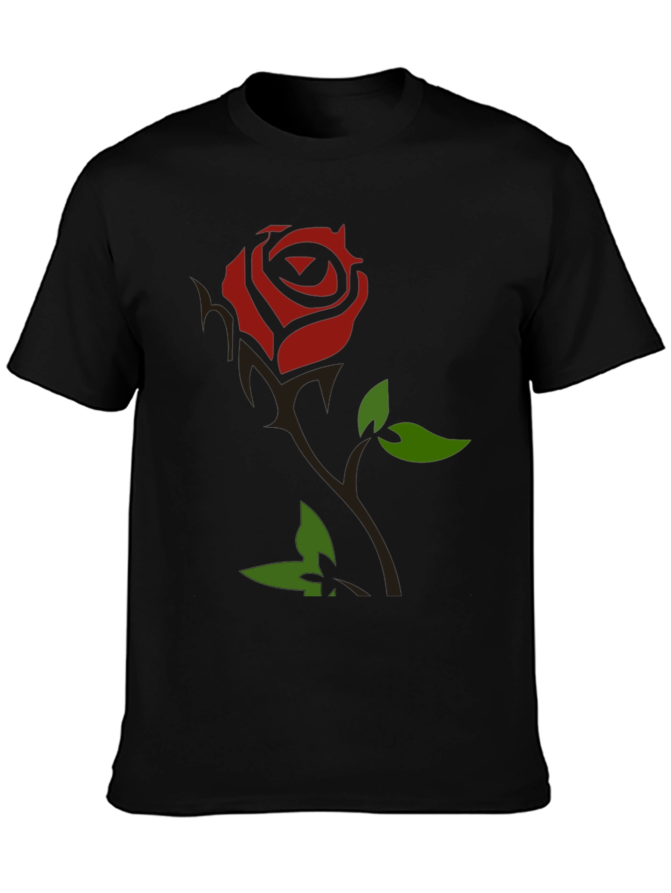 Rose Graphic Black T-Shirt