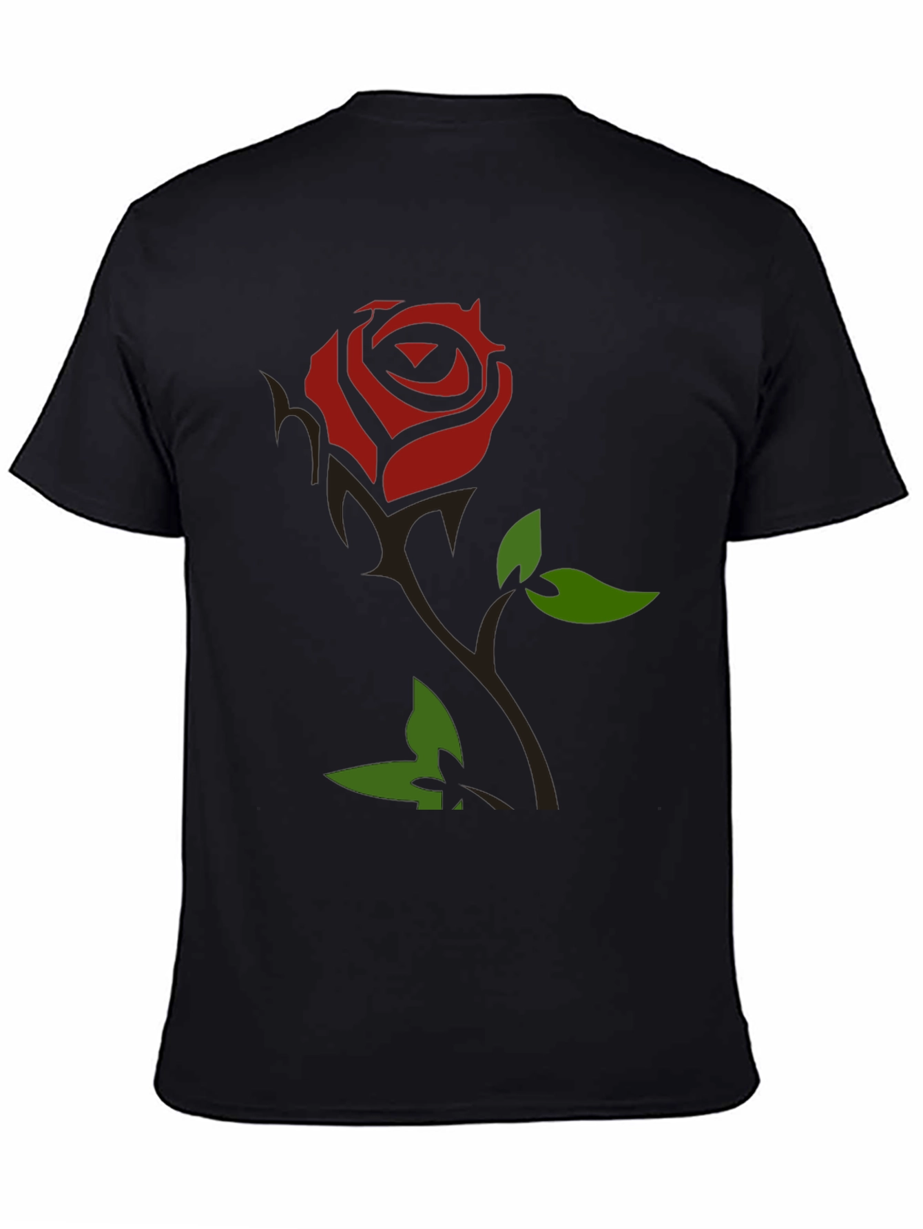 Rose Graphic Black T-Shirt