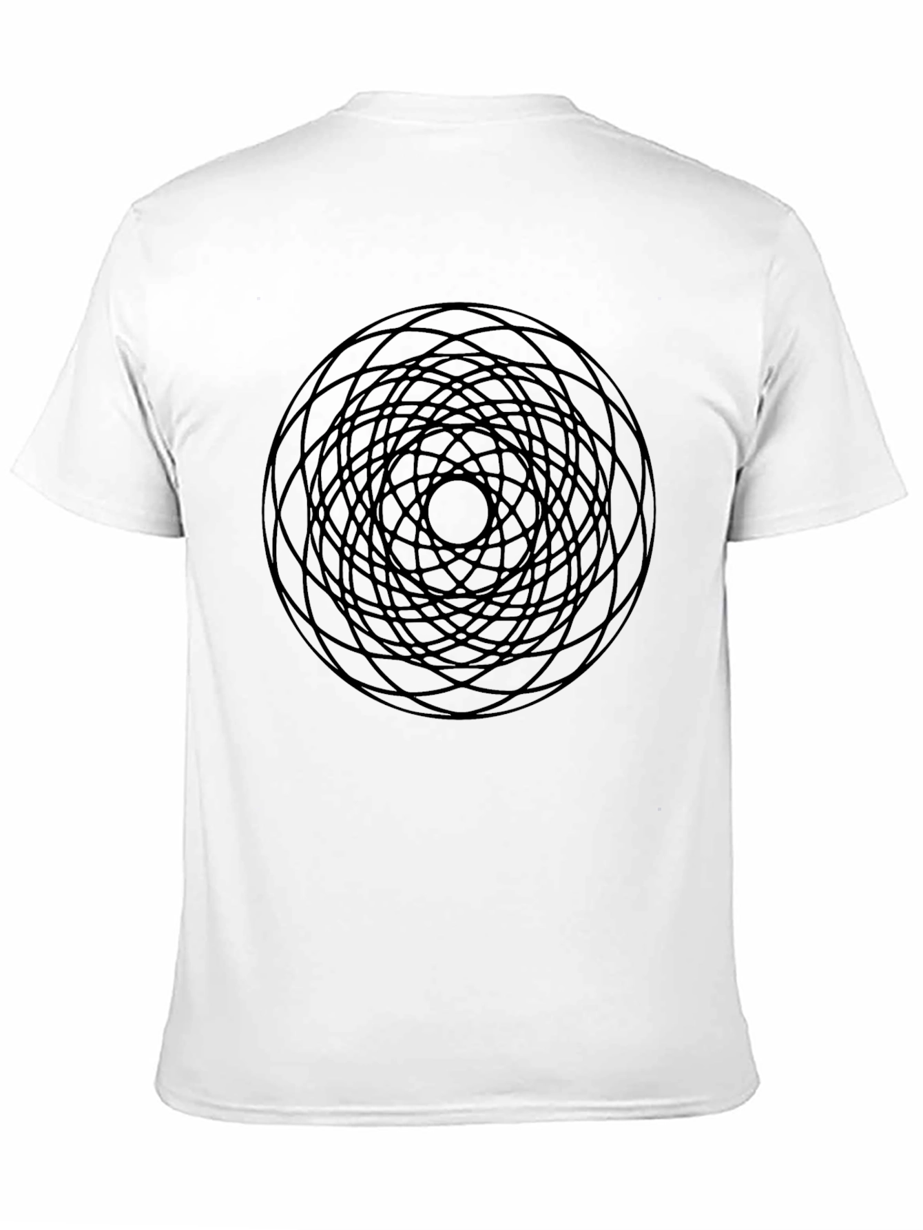 Geometric Circle Graphic Black T-Shirt