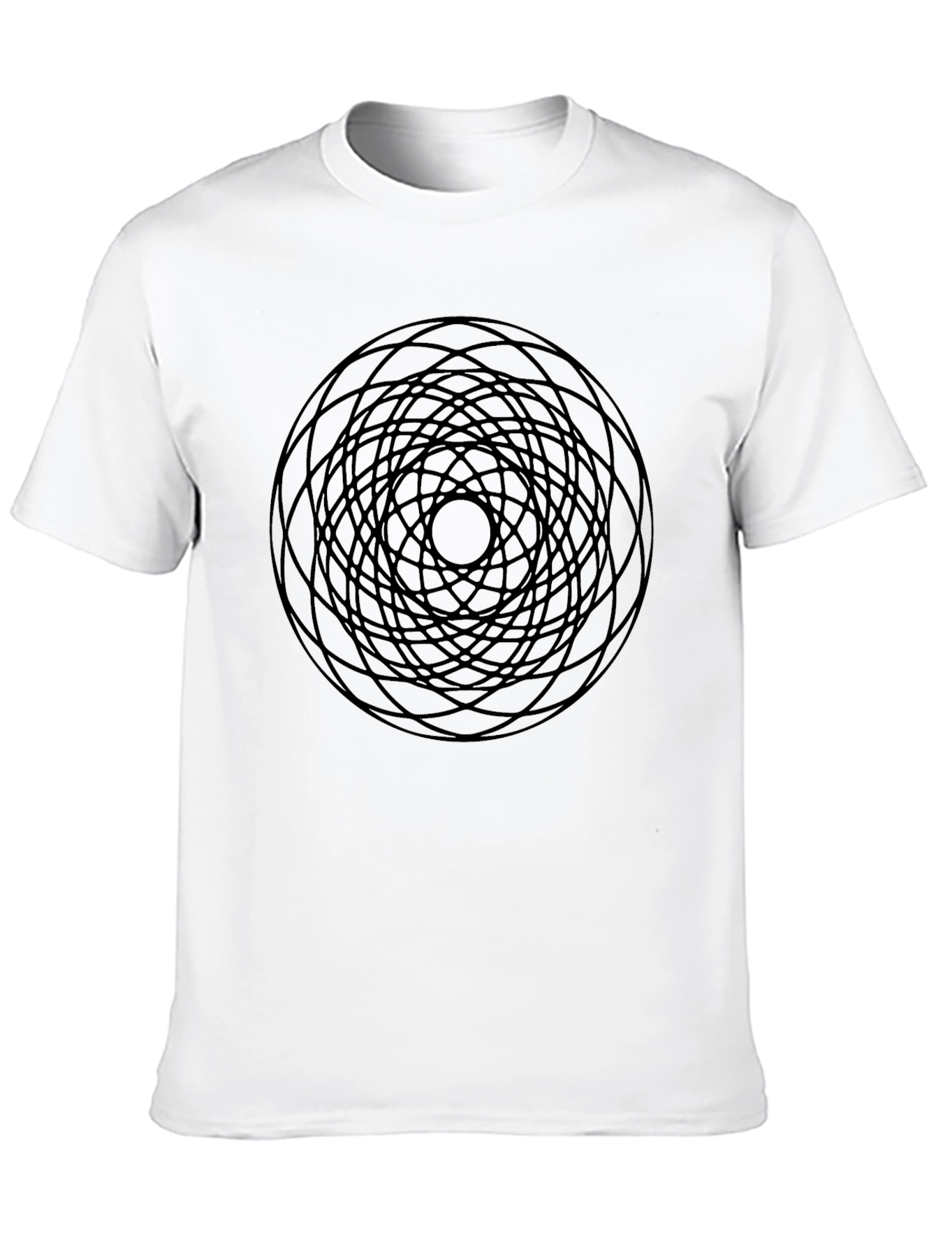 Geometric Circle Graphic Black T-Shirt