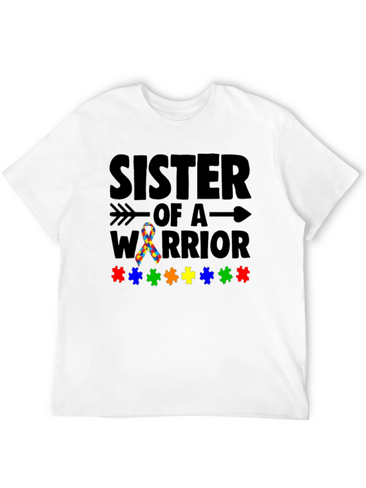 Sister of a Warrior Autism Awareness T-Shirt