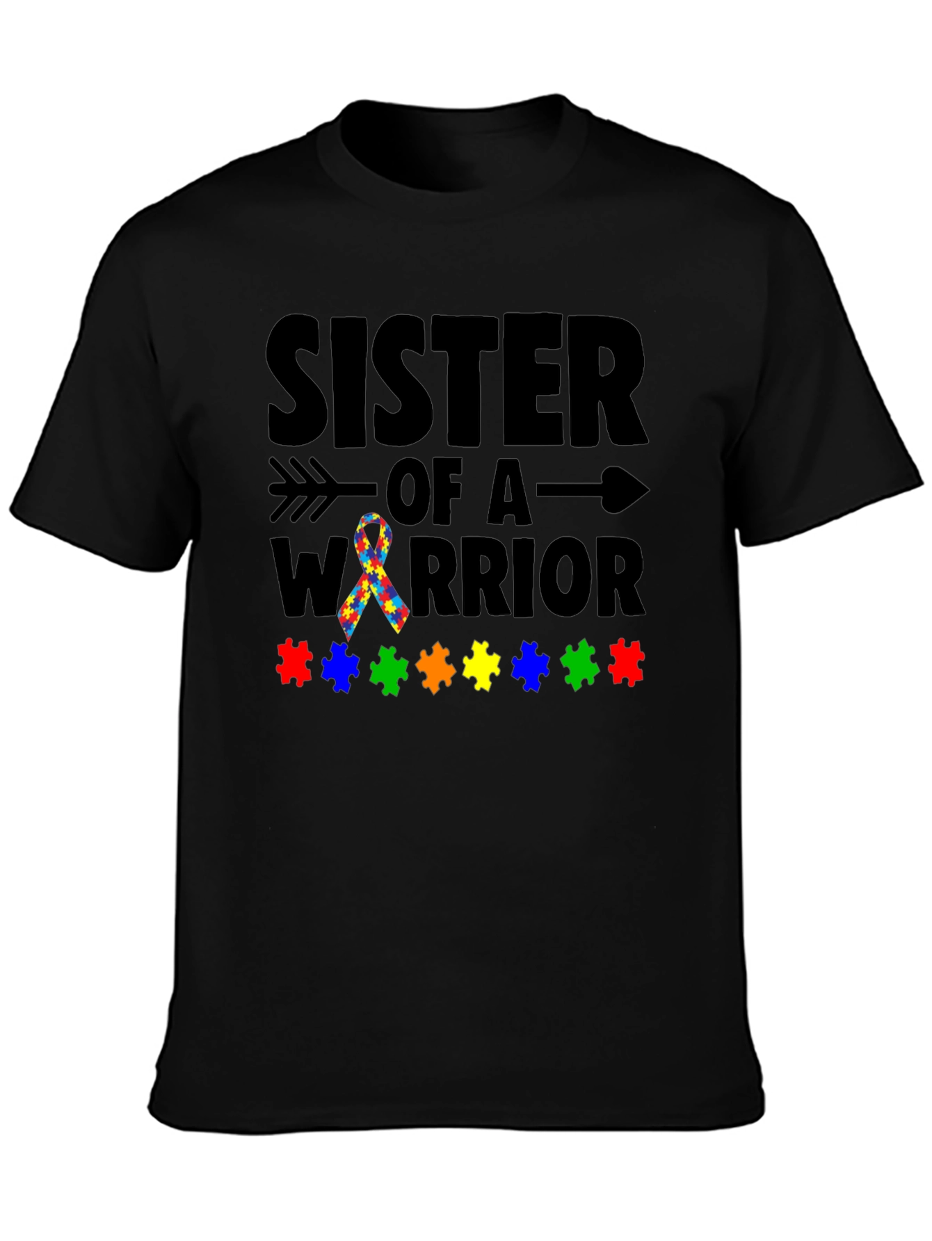 Sister of a Warrior Autism Awareness T-Shirt