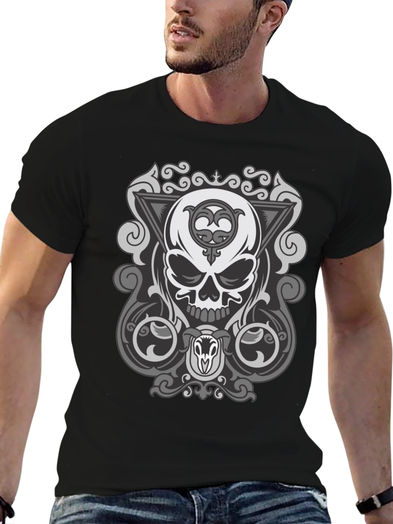 Skull Graphic Black T-Shirt