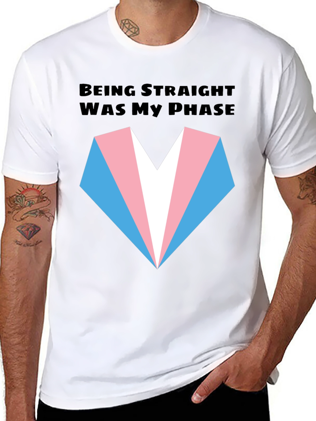 Transgender Pride T-Shirt: Being Straight Was My Phase