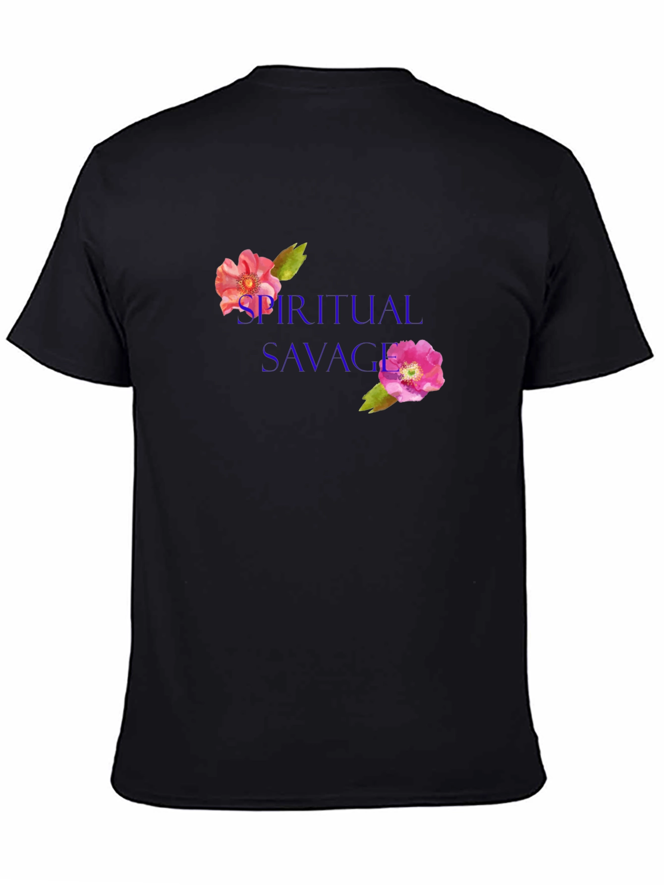 Spiritual Savage Floral T-Shirt - Black