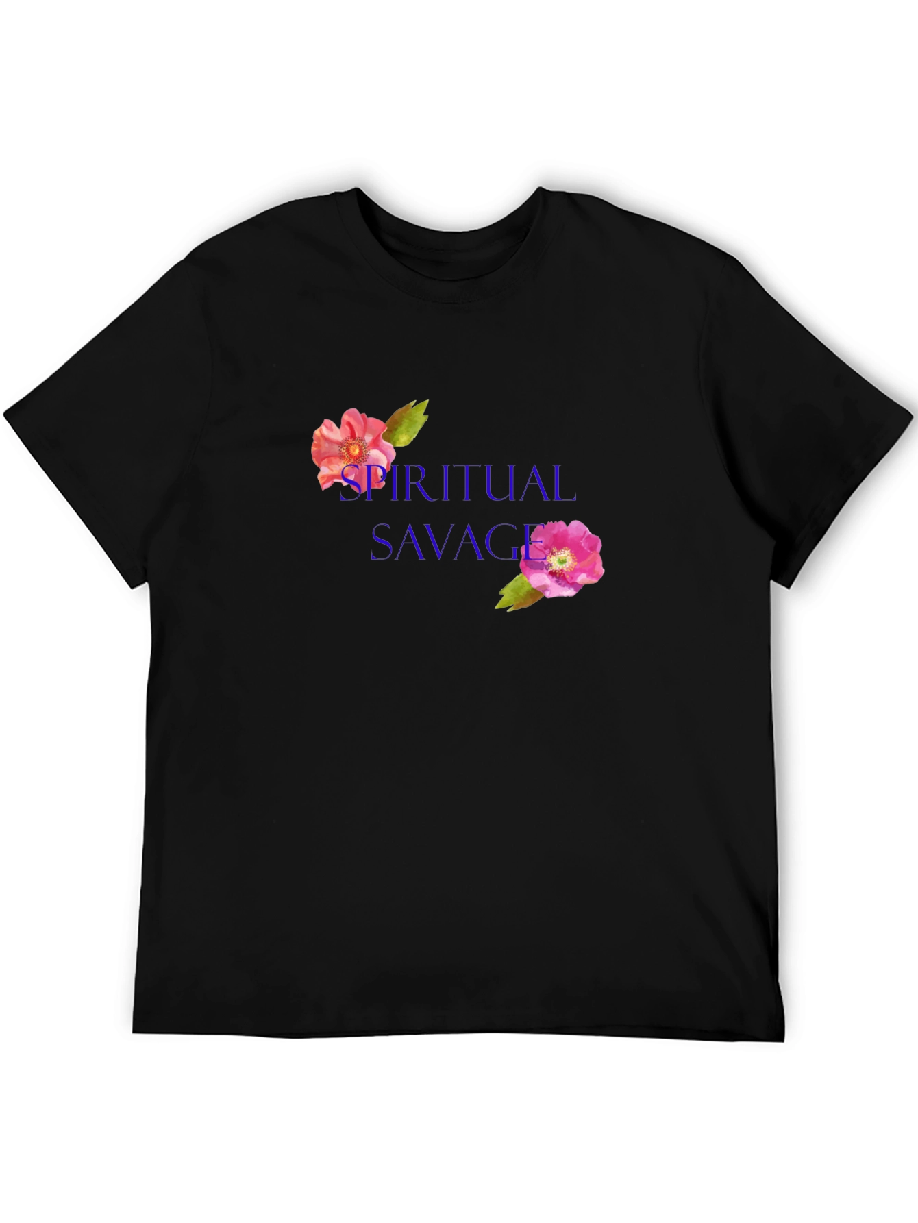 Spiritual Savage Floral T-Shirt - Black