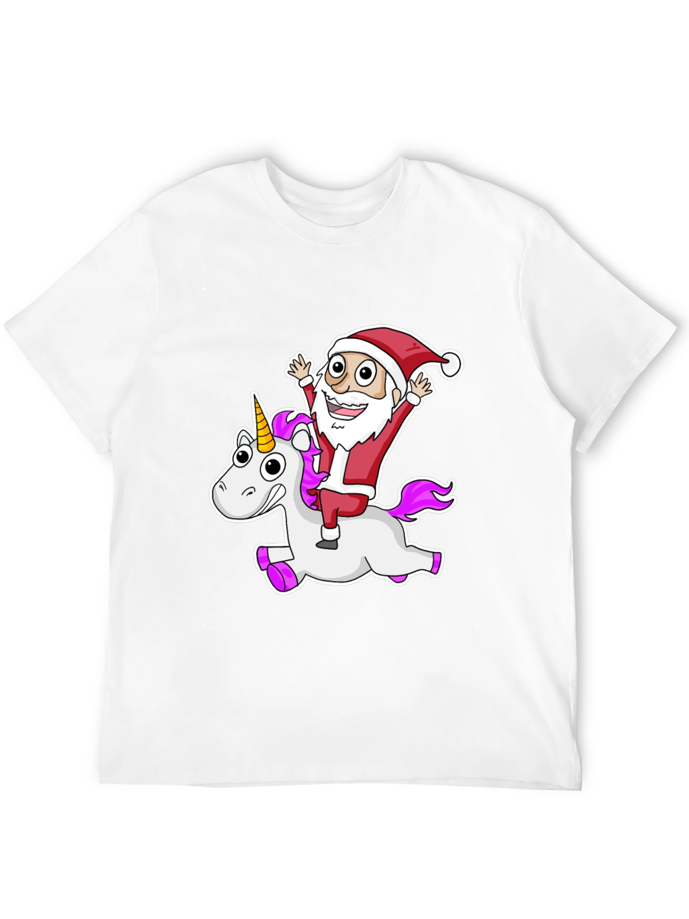Santa Unicorn T-Shirt Funny Christmas Tee