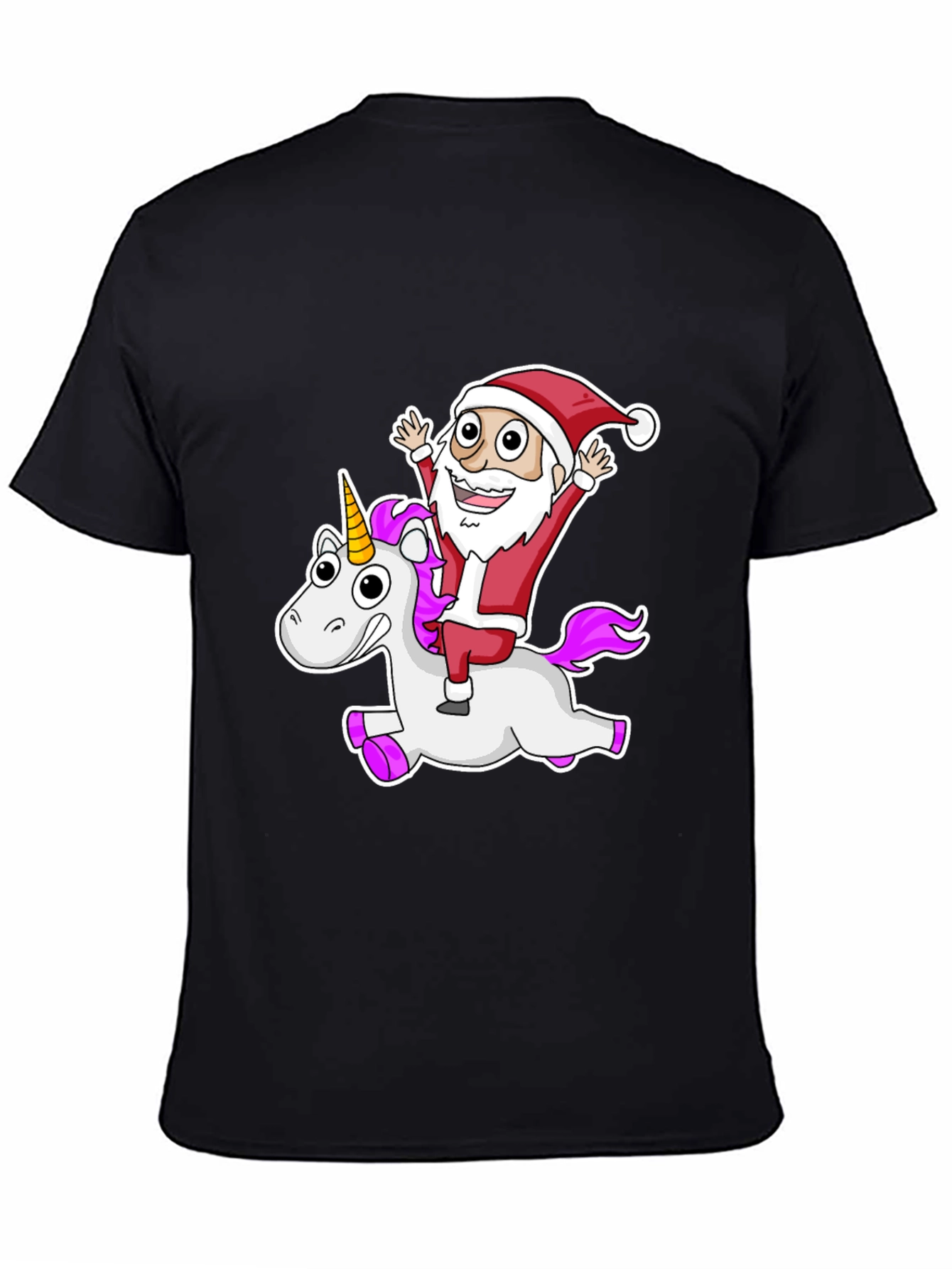 Santa Unicorn T-Shirt Funny Christmas Tee