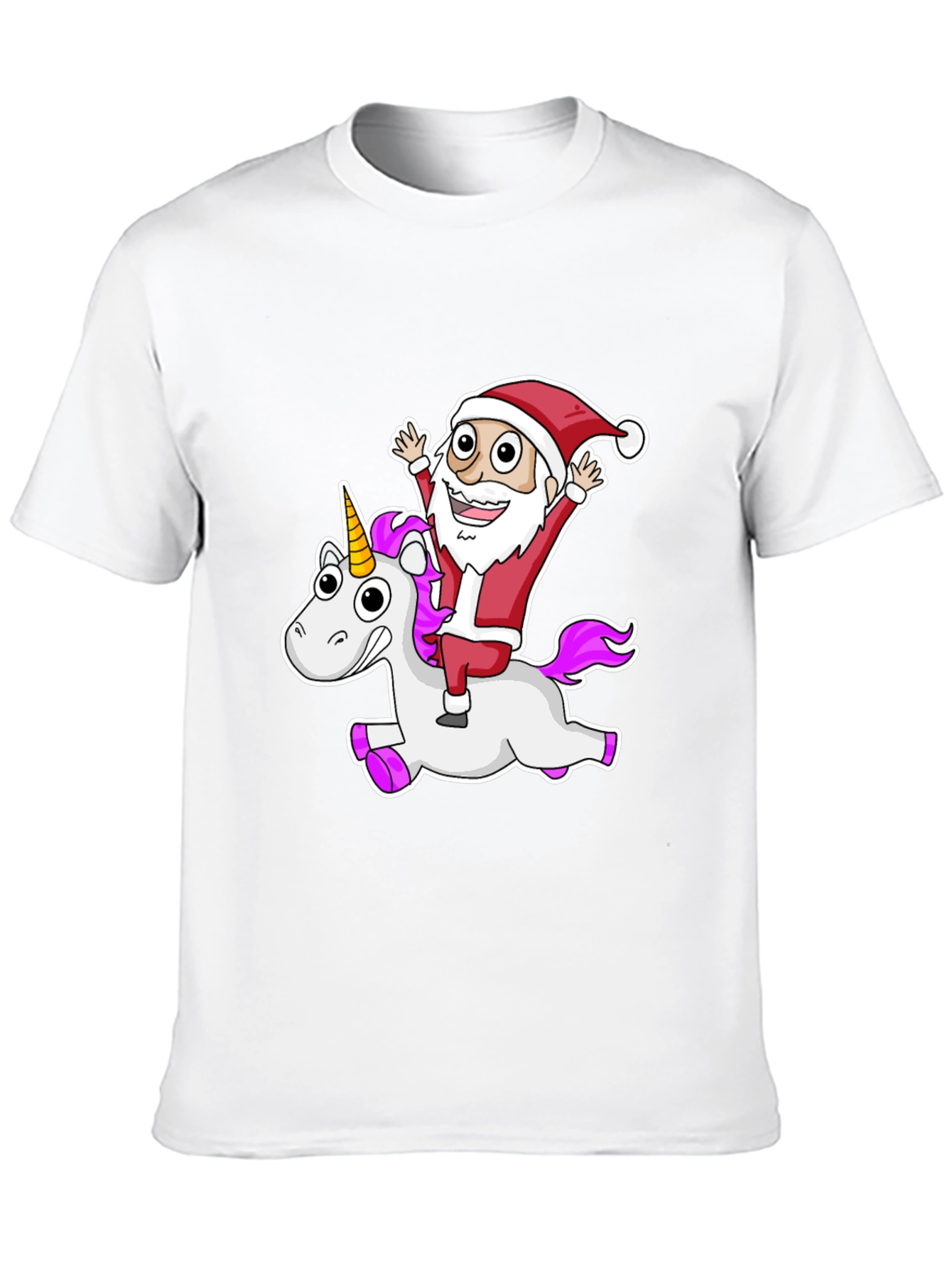 Santa Unicorn T-Shirt Funny Christmas Tee