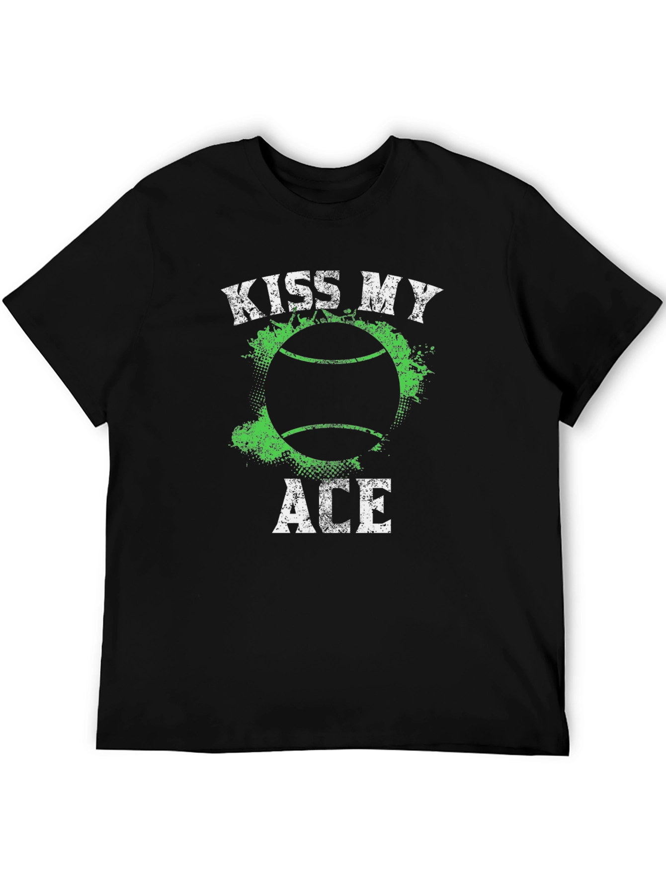 Kiss My Ace Tennis T-Shirt - Black Graphic Tee