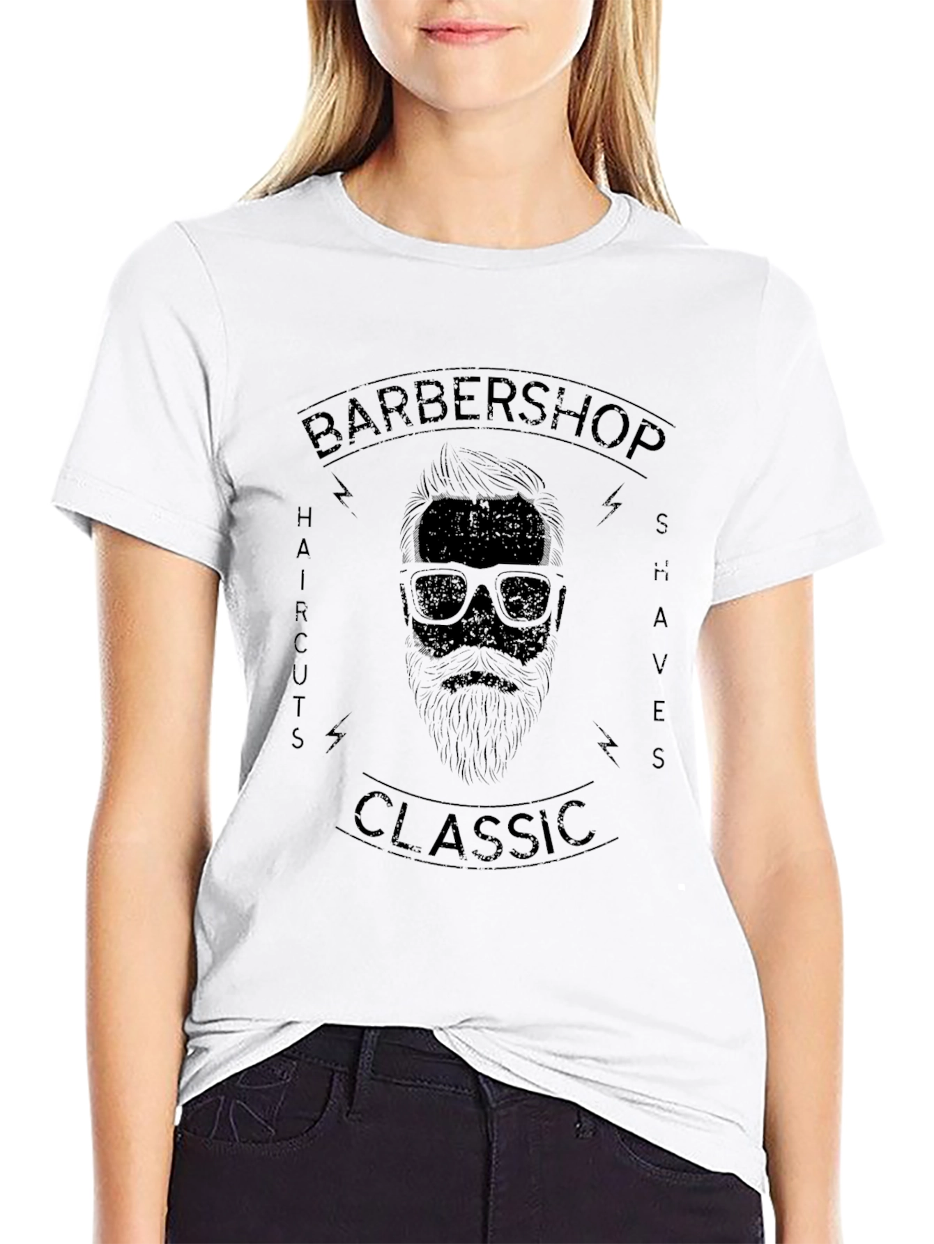 Classic Barbershop Graphic Print T-Shirt