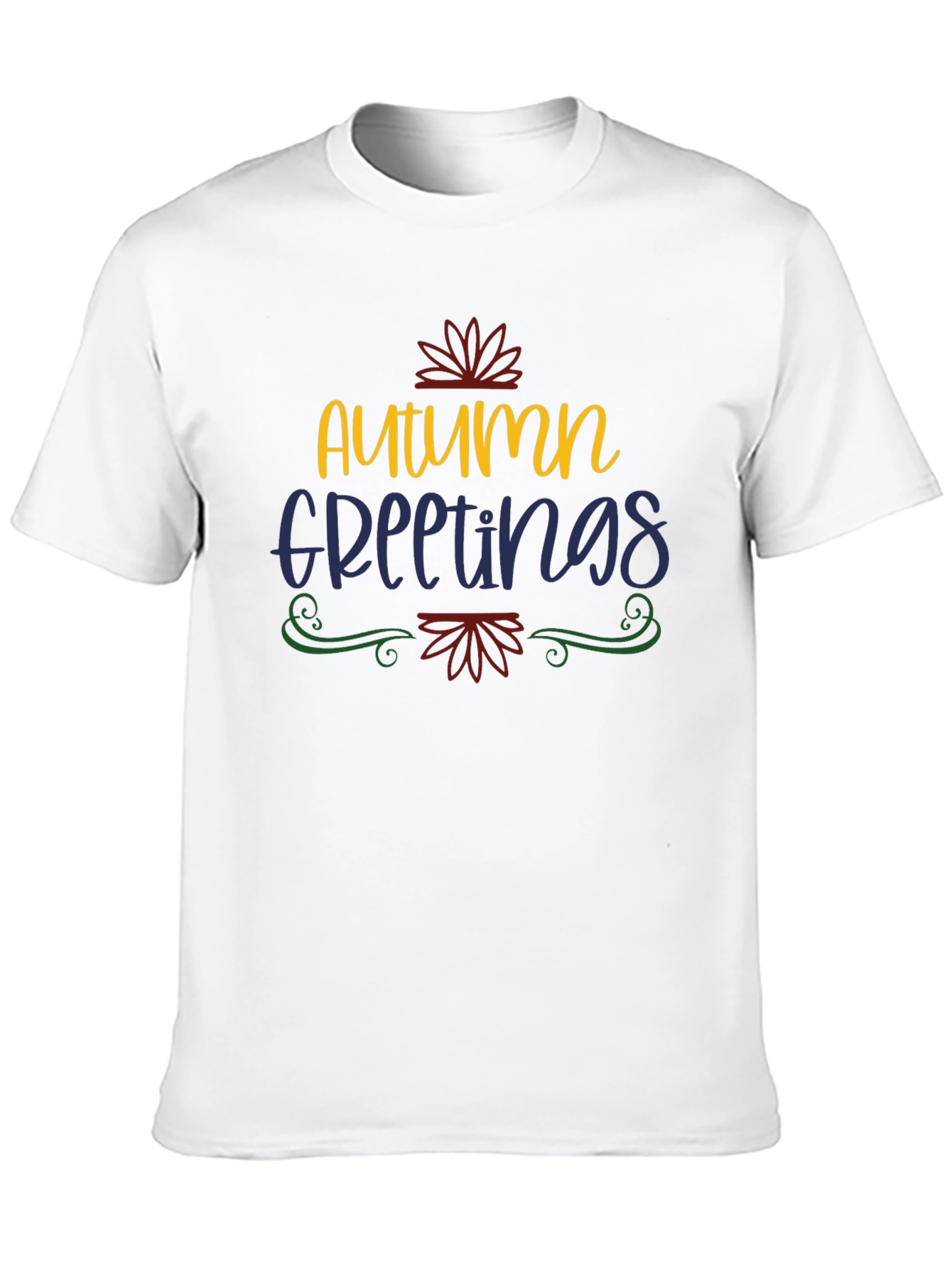 Autumn Greetings Graphic Tee - Fall Season Shirt