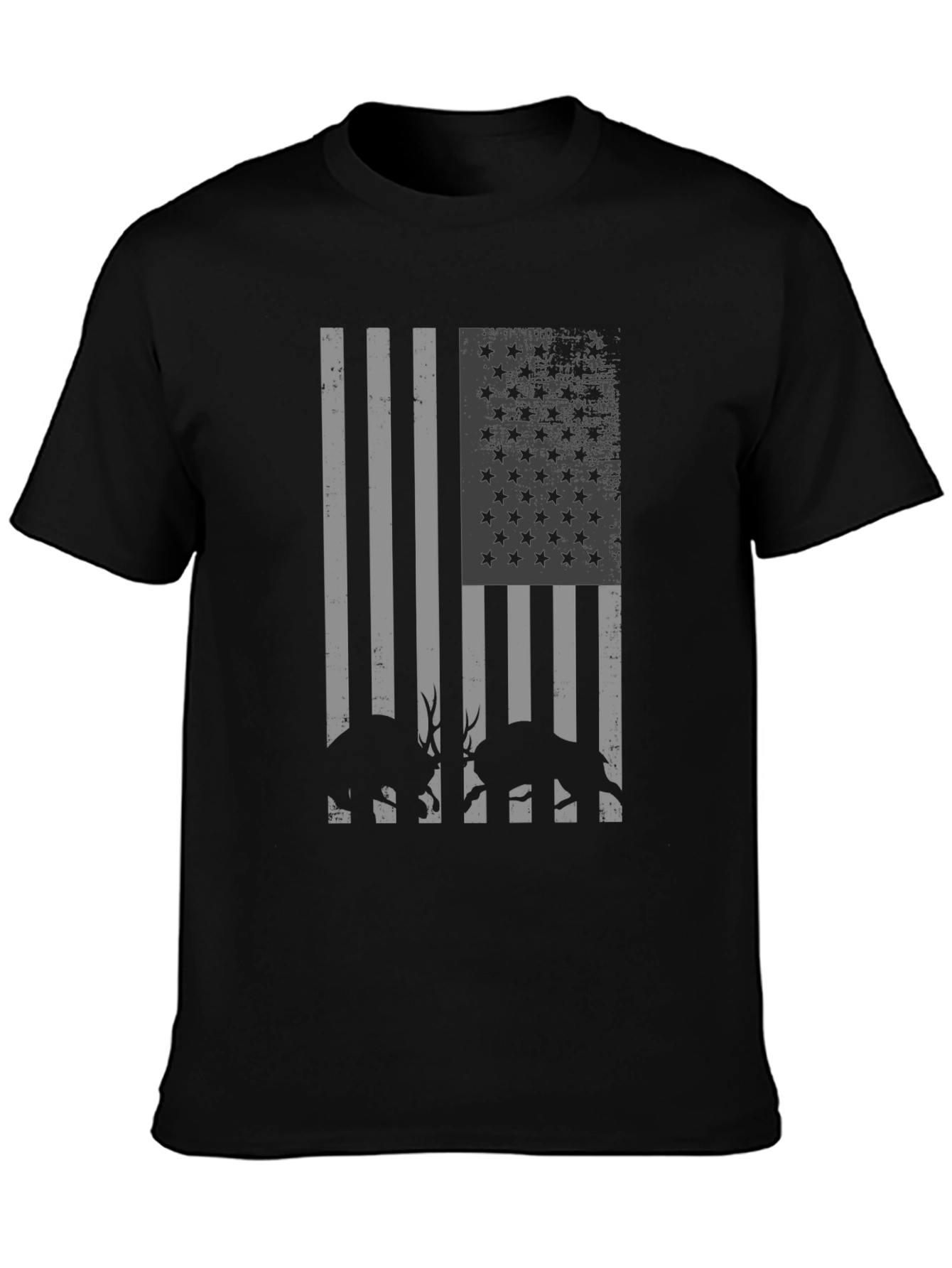 American Flag Deer Hunting T-Shirt