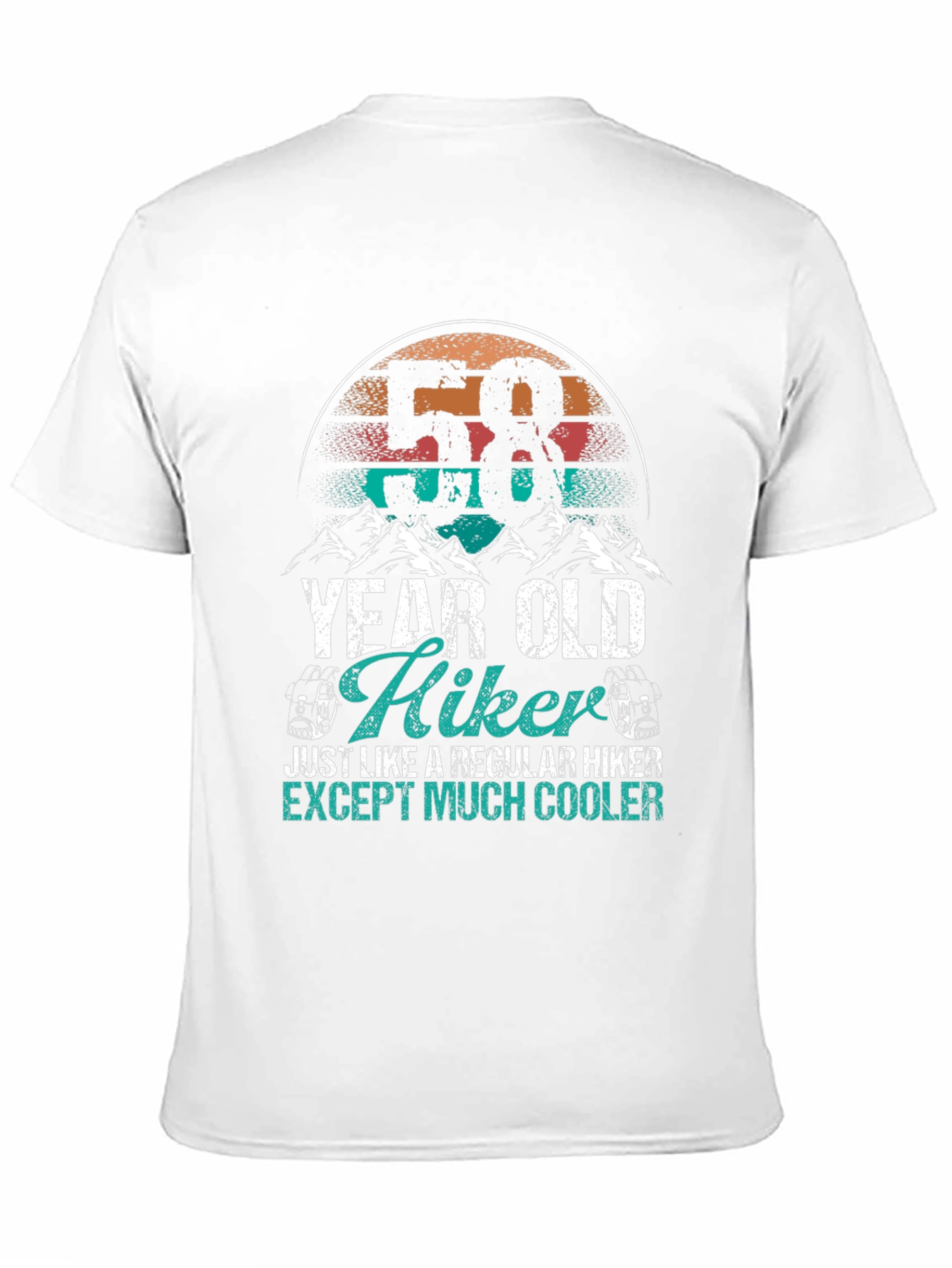 58 Year Old Hiker Cool Graphic Tee