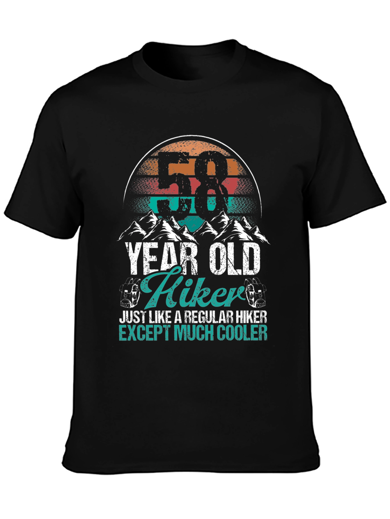 58 Year Old Hiker Cool Graphic Tee