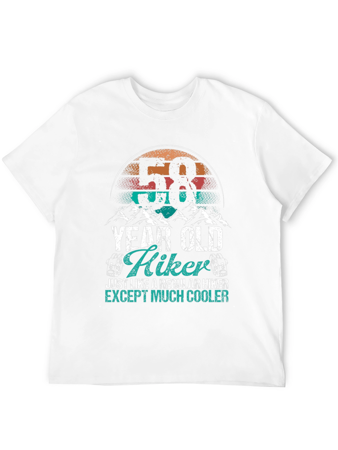 58 Year Old Hiker Cool Graphic Tee